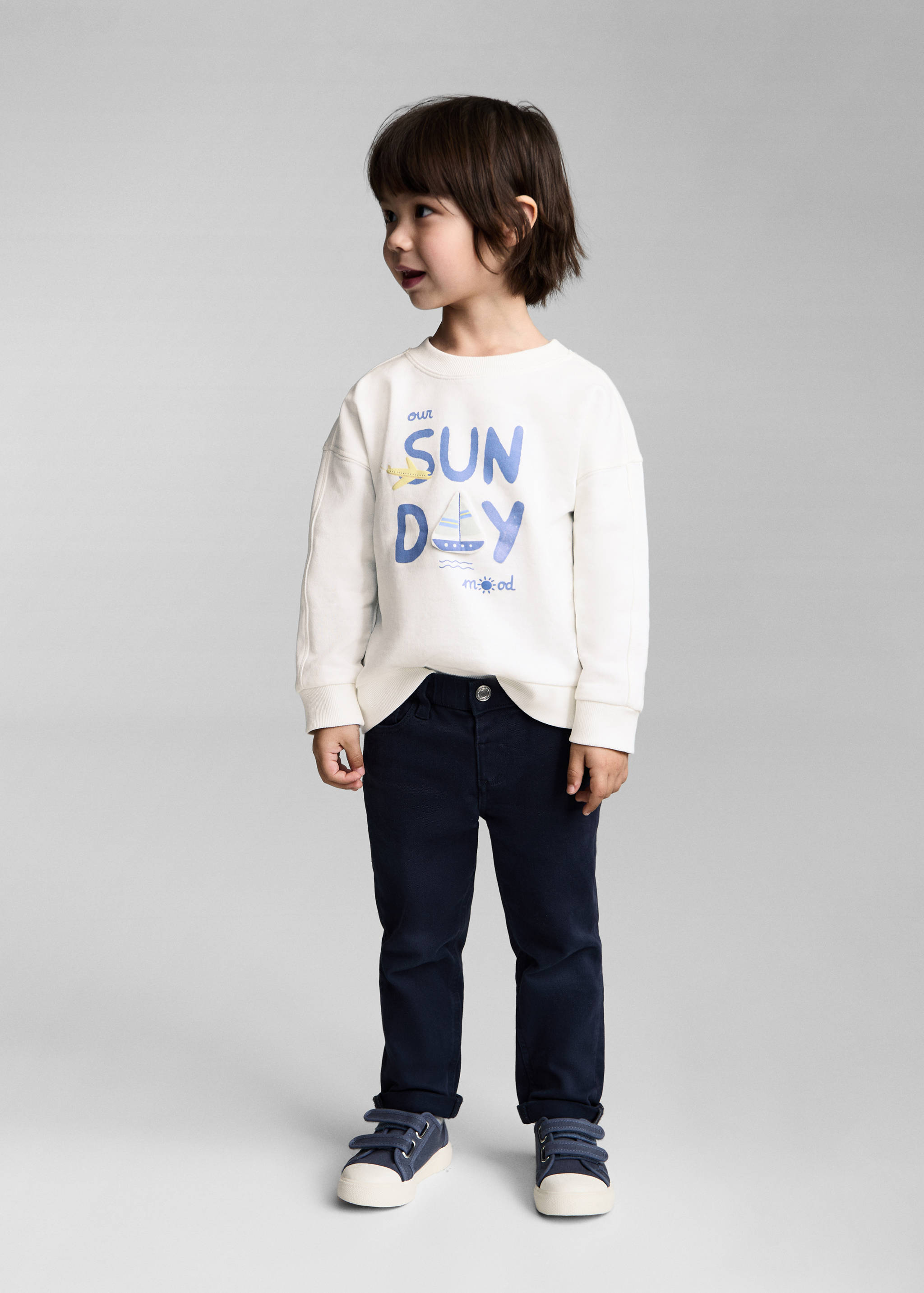 Sudadera mensaje estampado - Plano general