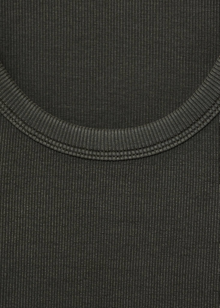 Ribbed top — Charcoal