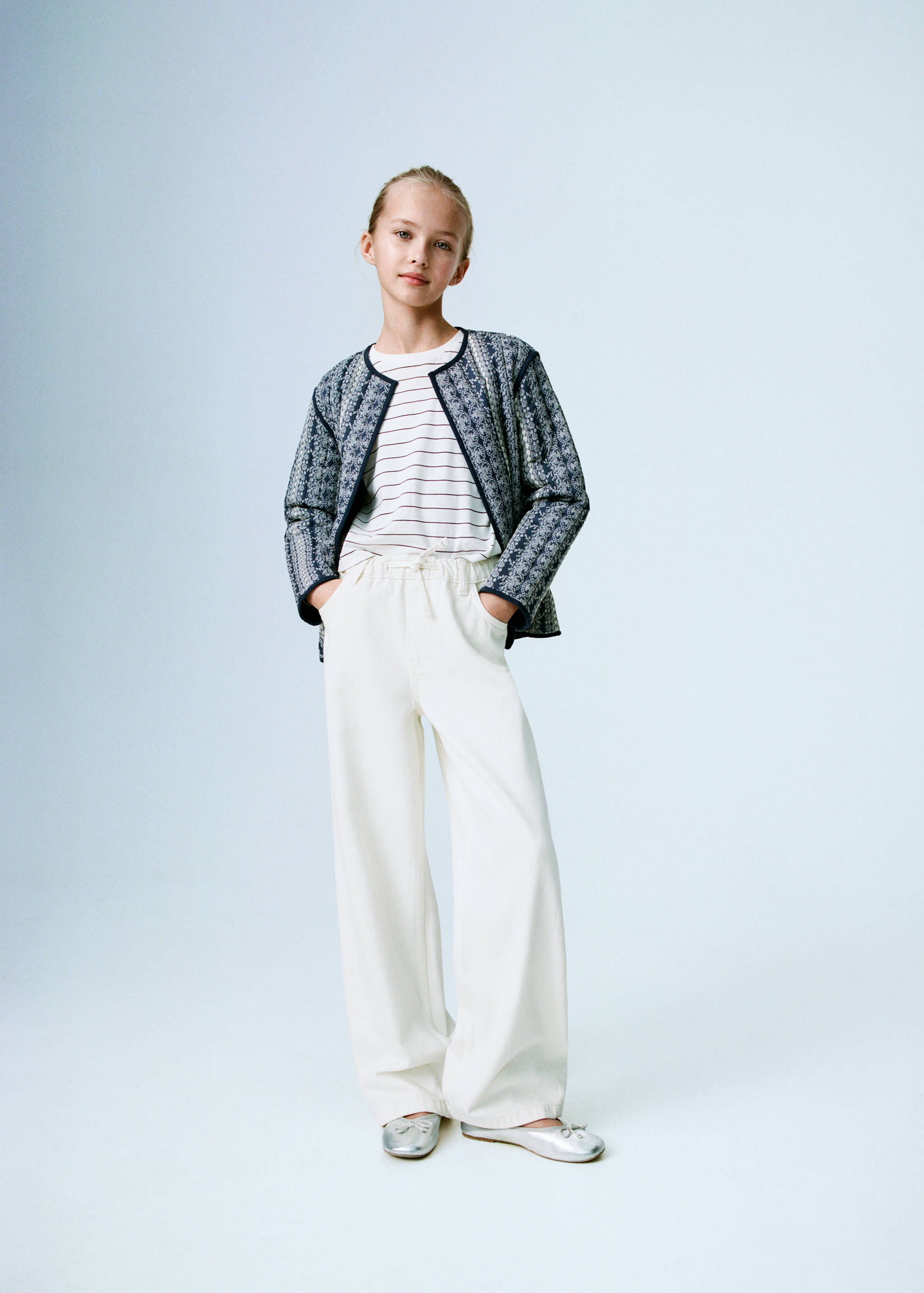 Wideleg jeans with adjustable drawstring - Details of the article 5