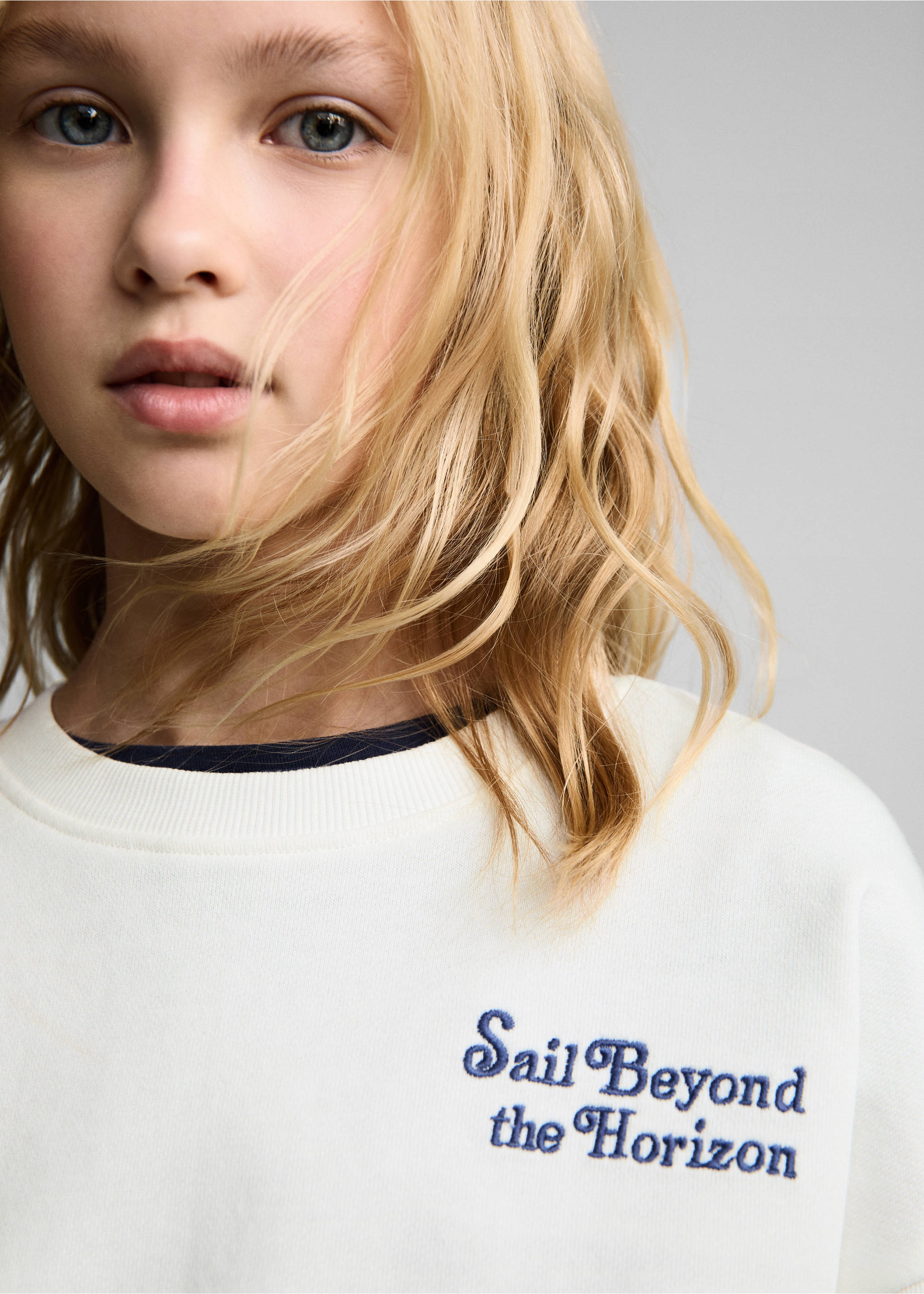 Message cotton sweatshirt - Details of the article 1, Off White. Ref: 87034793-00.