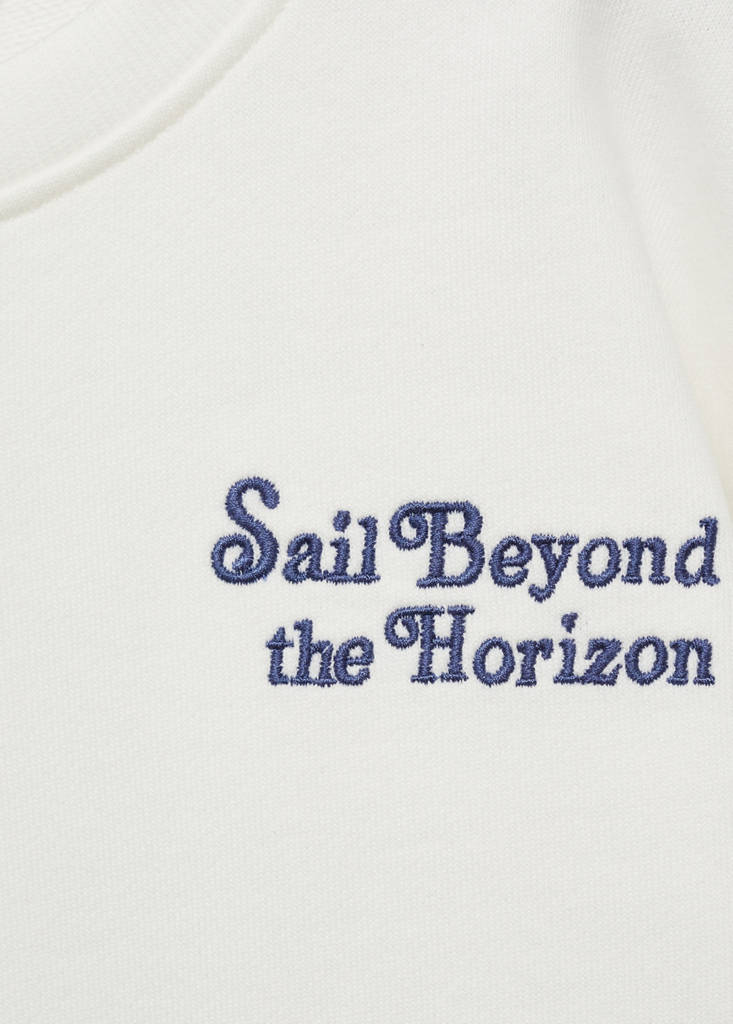 Message cotton sweatshirt — Off White