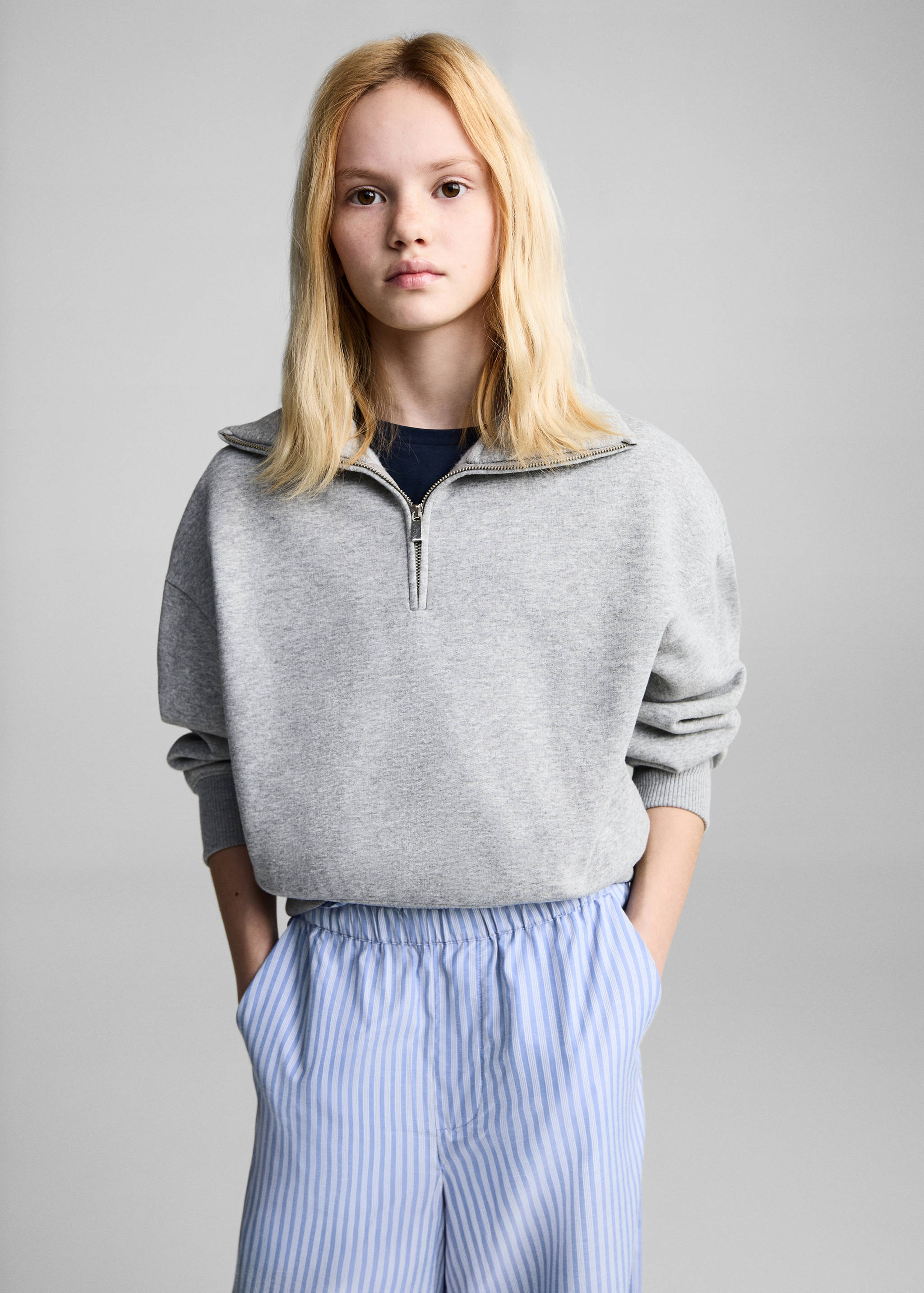 Pantalon coton à rayures - Plan moyen