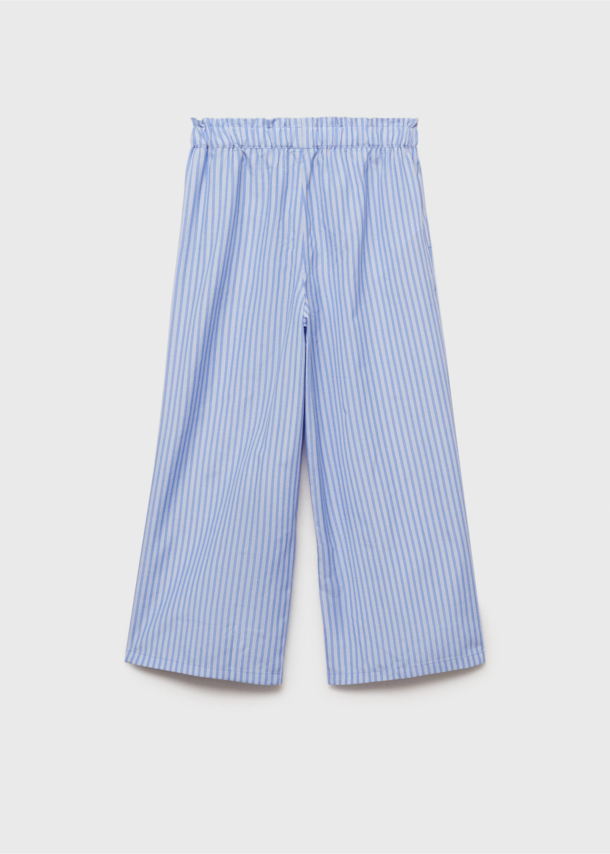 Pantalón algodón rayas - Reverso del artículo, Azul. Ref: 87034796-00.
