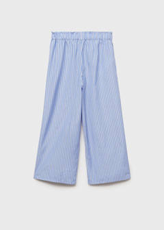 Striped cotton trousers — Blue 6