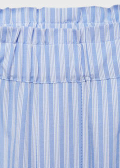 Striped cotton trousers — Blue 7