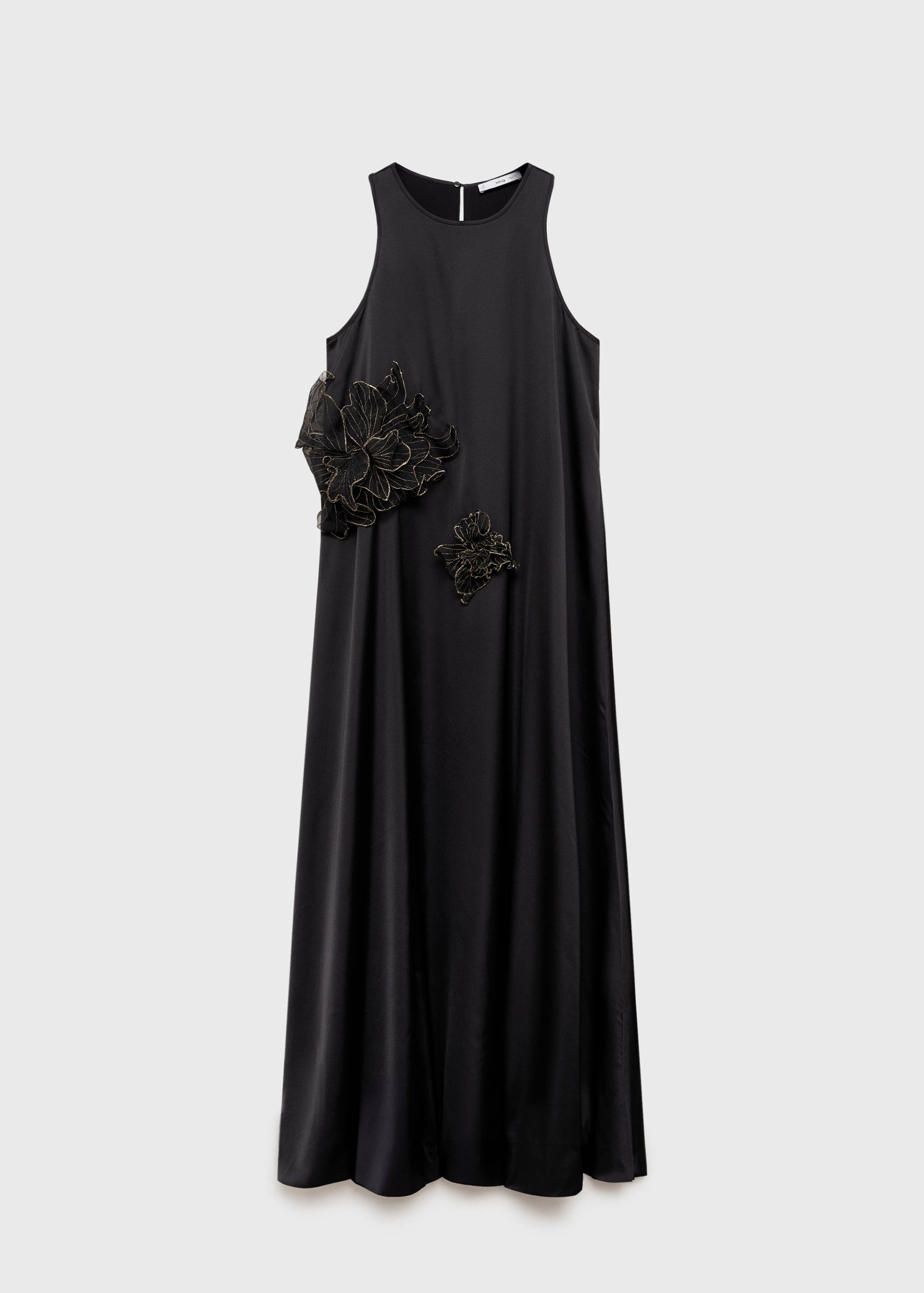 Robe satinée maxi-fleur - Article sans modèle