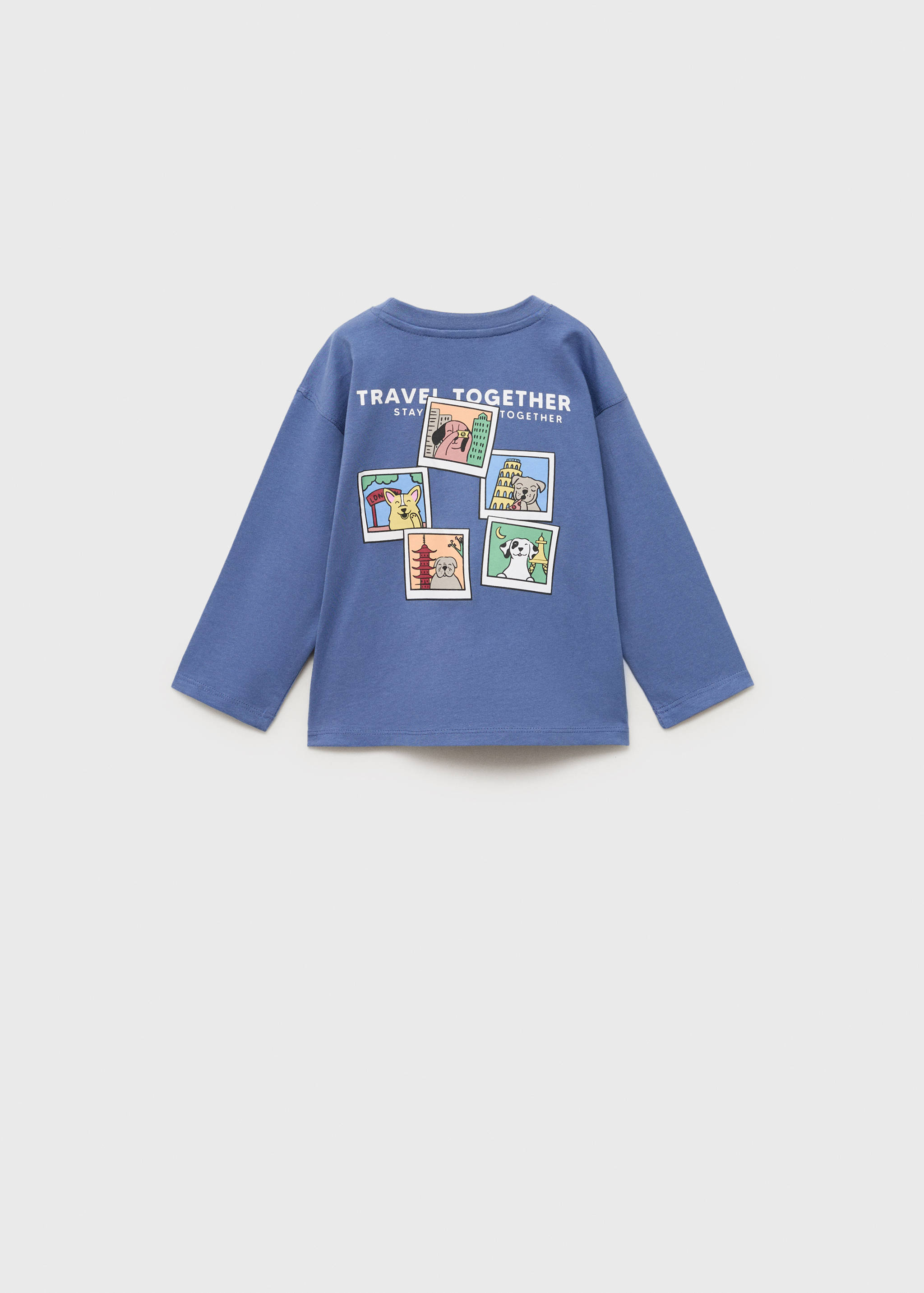 T-shirt bomull broderat budskap - Artikelns baksida