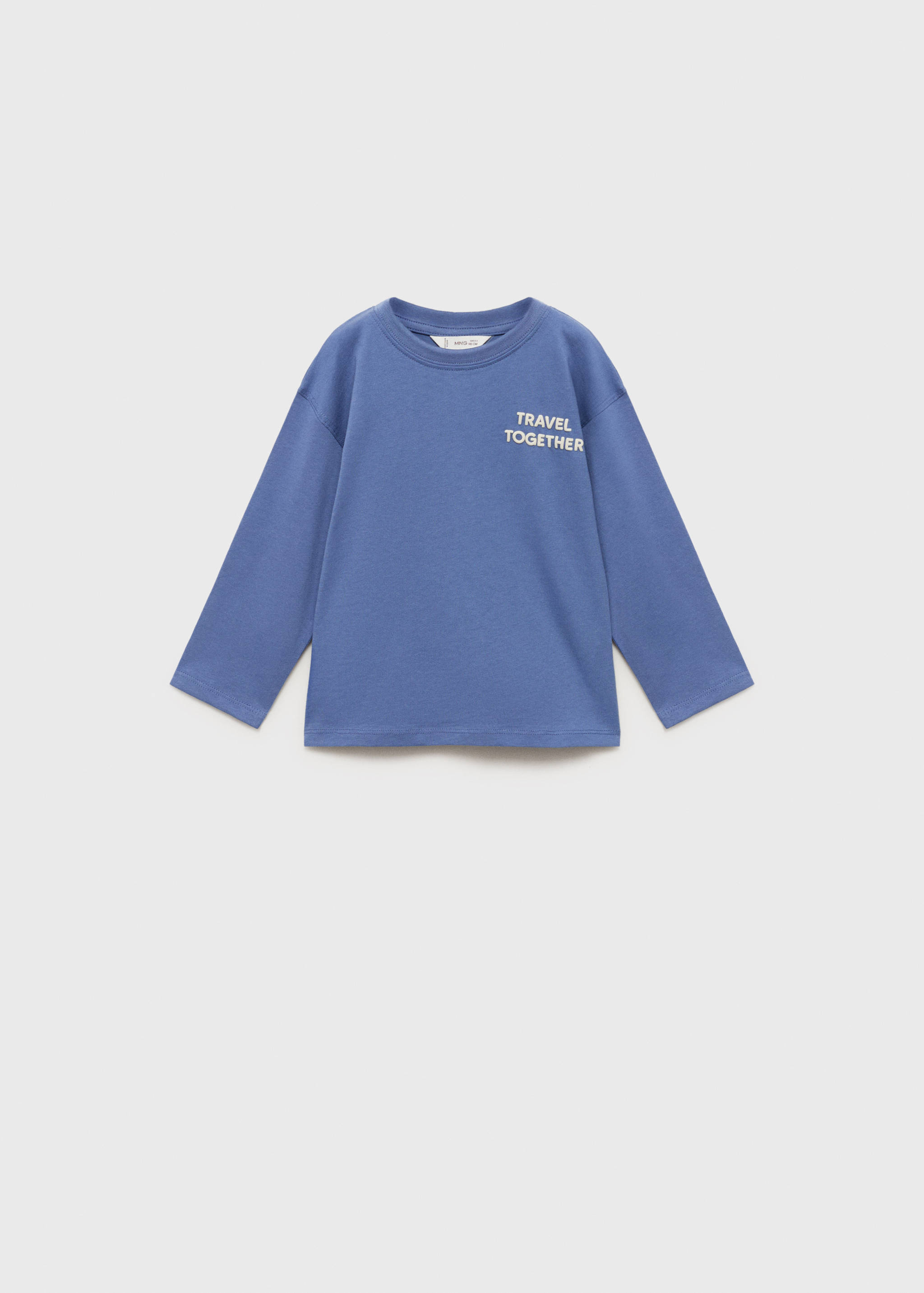 T-shirt bomull broderat budskap - Artikel utan modell