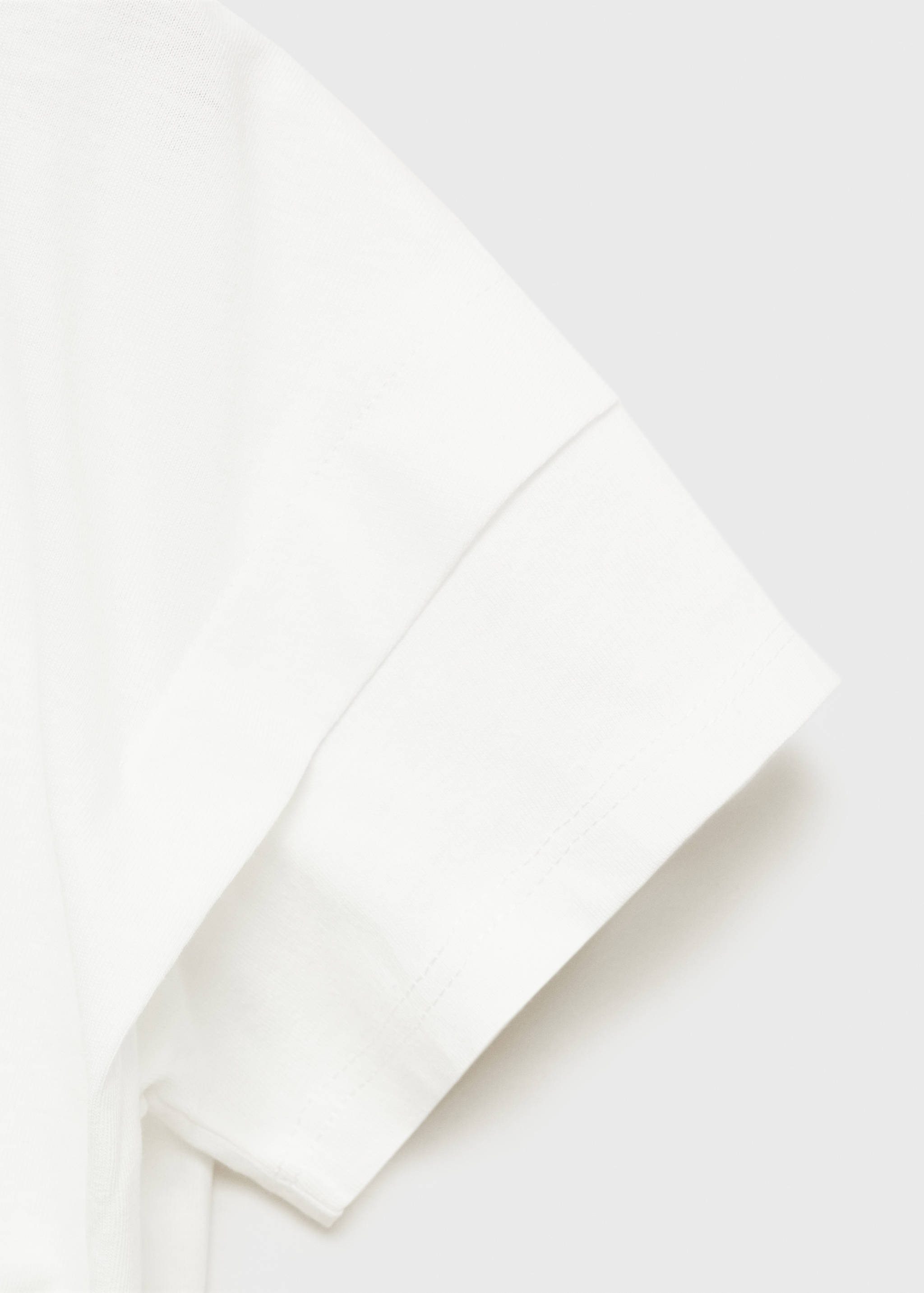 Cotton t-shirt with knot detail - Details of the article 0