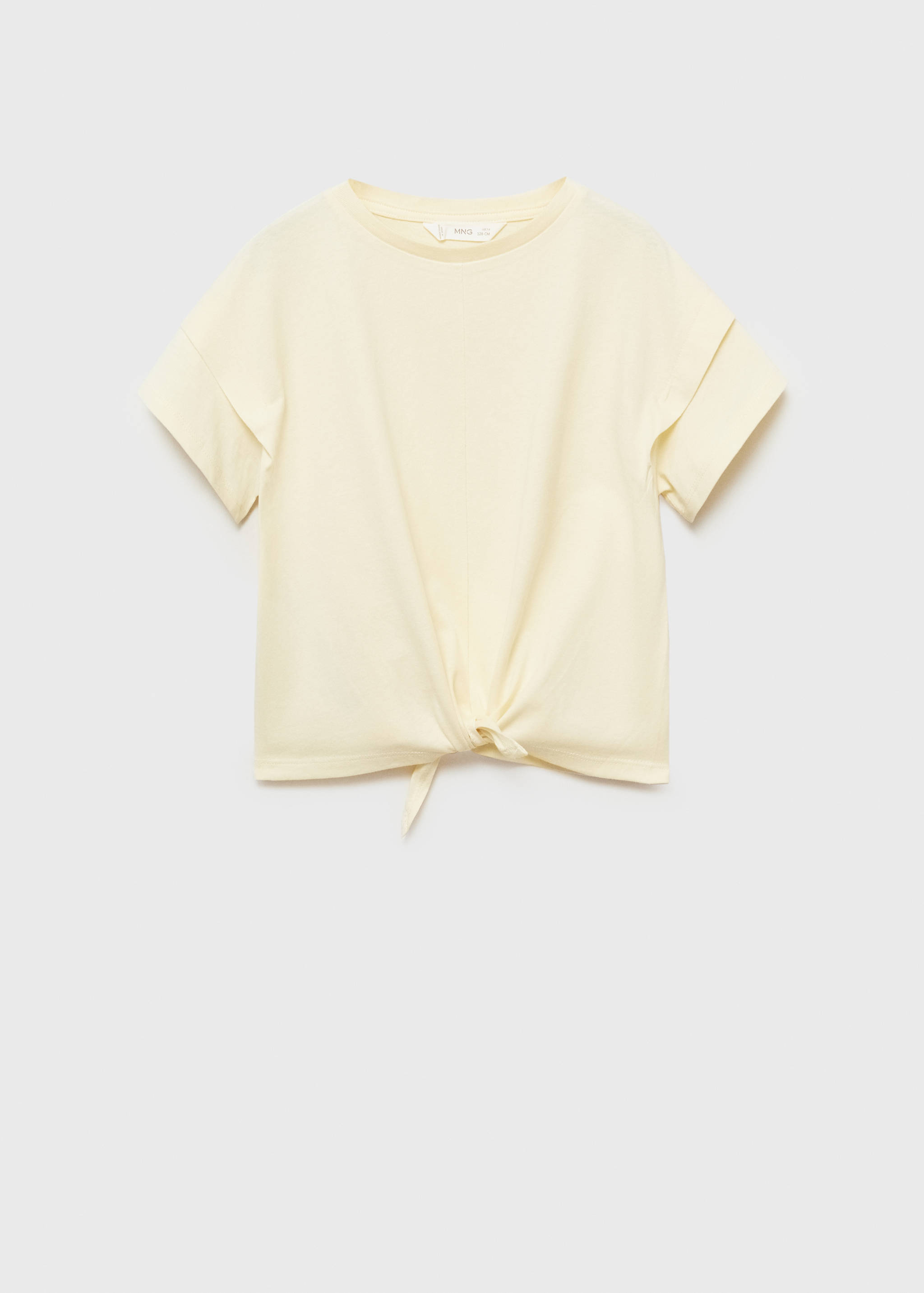Cotton t-shirt with knot detail - Article without model