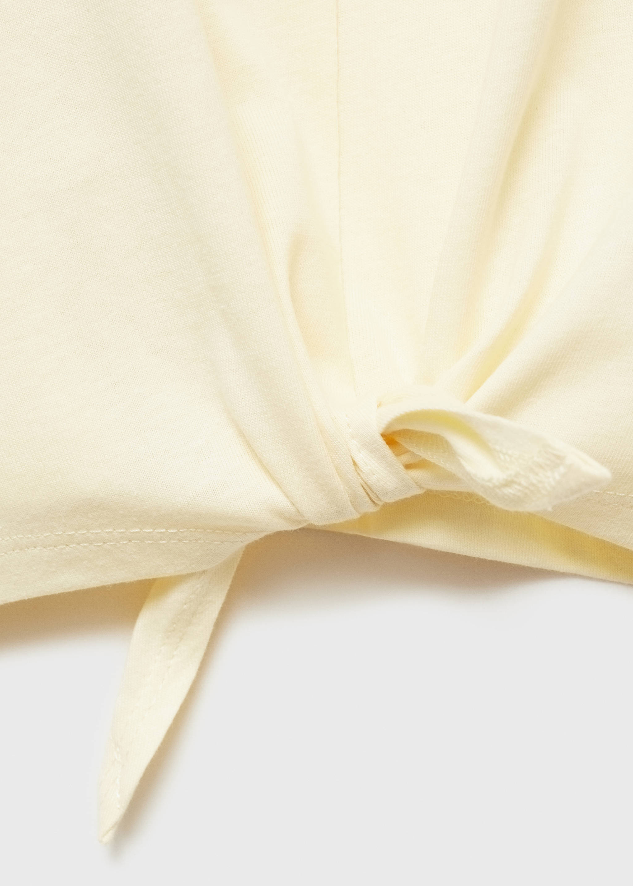 Cotton t-shirt with knot detail - Details of the article 8