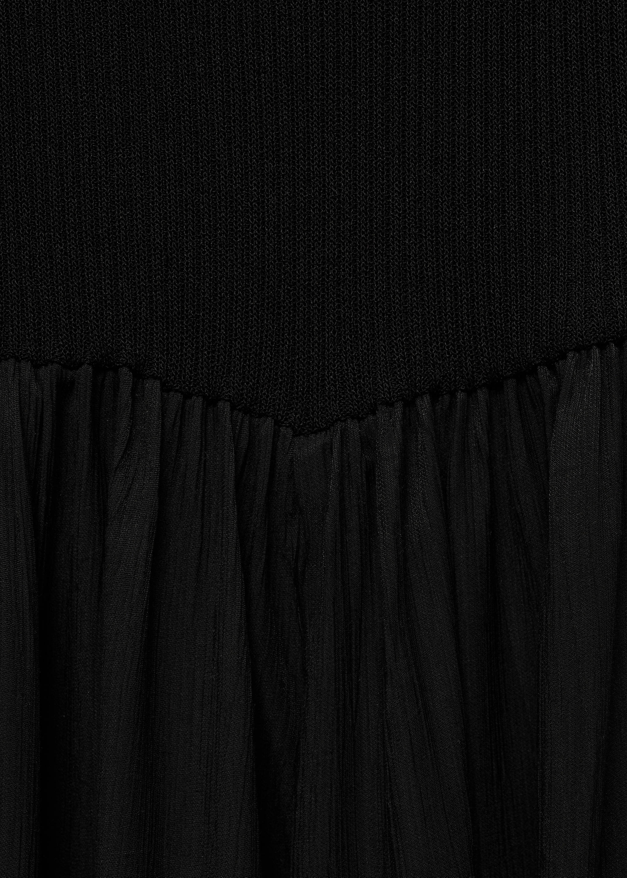 Vestido caicai de tecido combinado - Pormenor do artigo 0