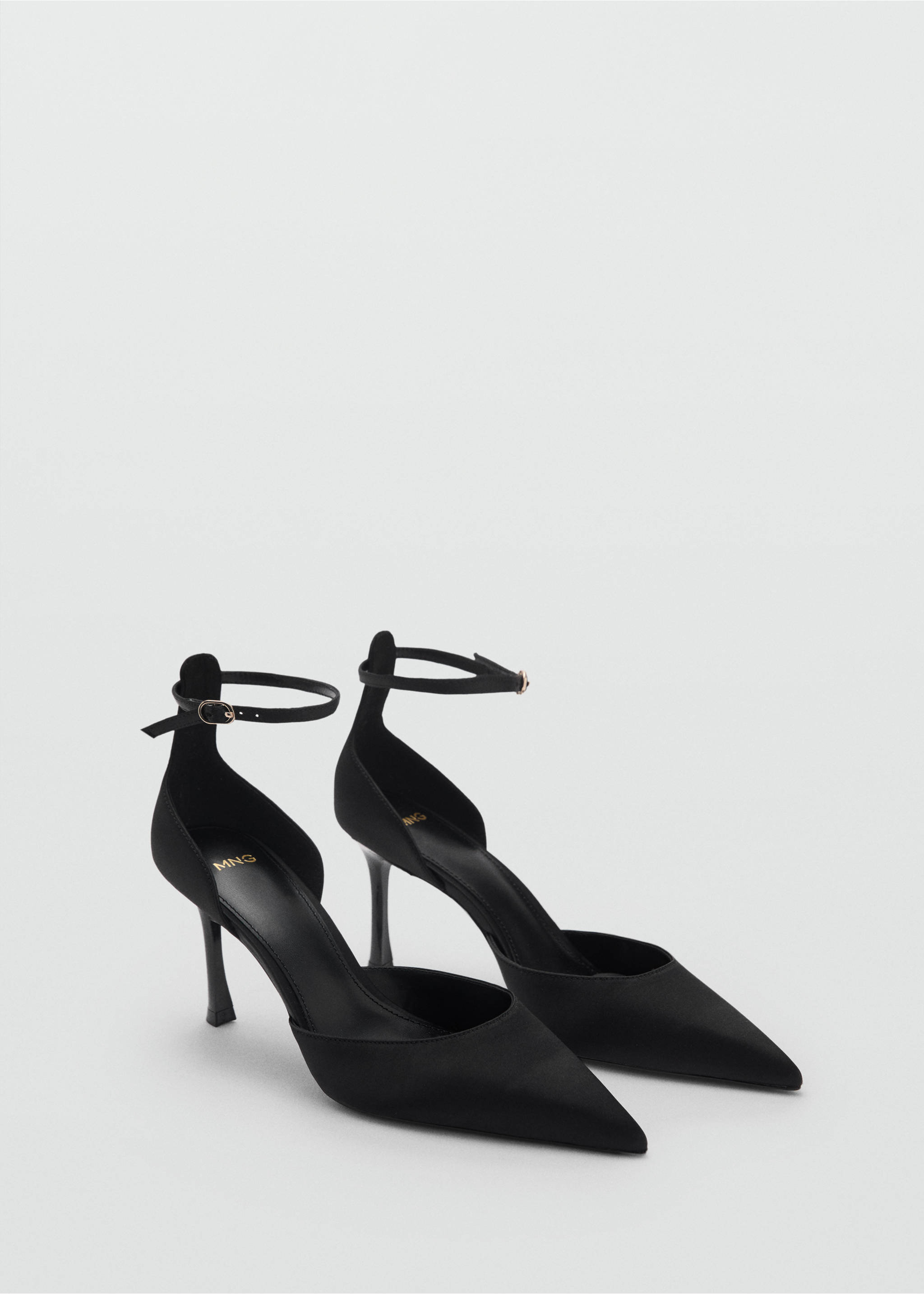 Ankle-cuff heel shoes - Medium plane, Black. Ref: 87034806-00.