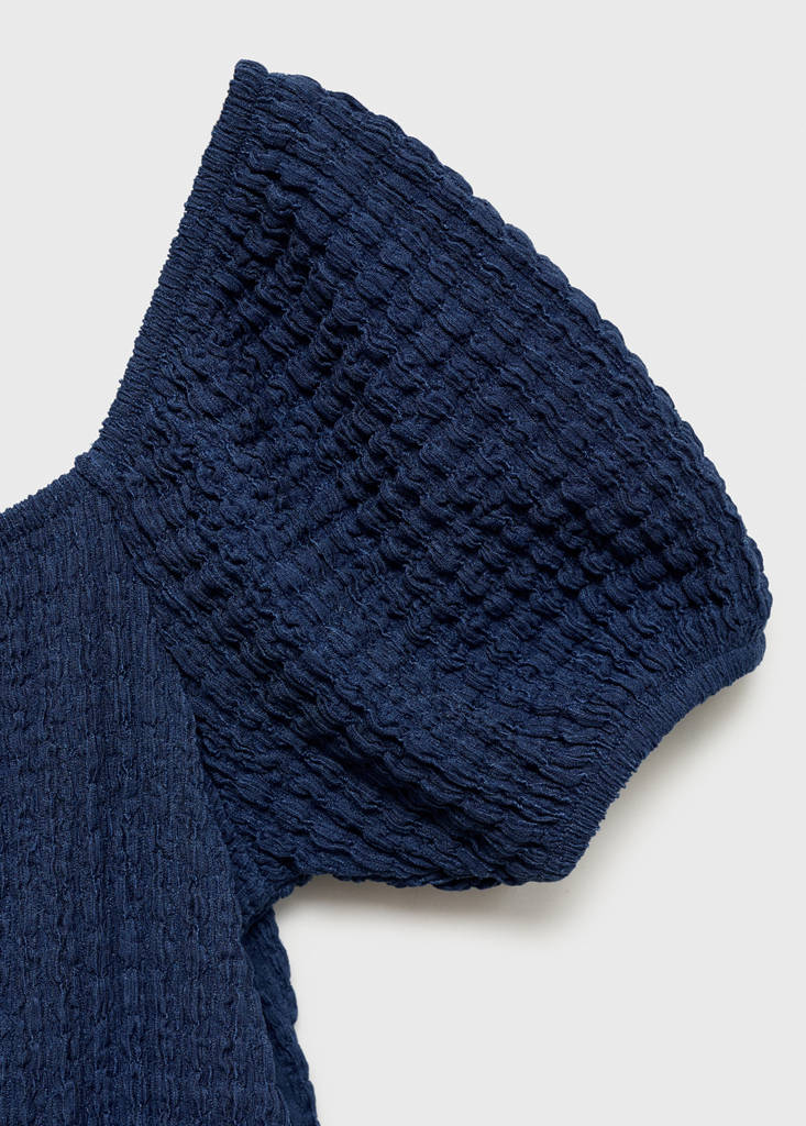 Textured long jumpsuit — Night Blue
