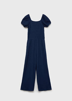 Textured long jumpsuit — Night Blue 3