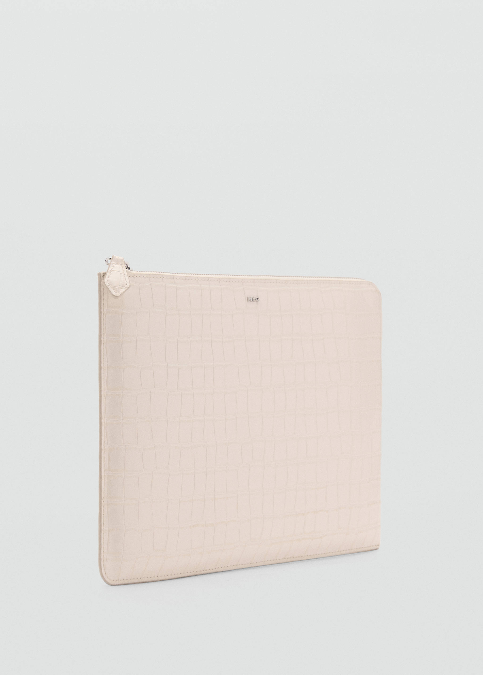 Croco faux-leather laptop case - Medium plane