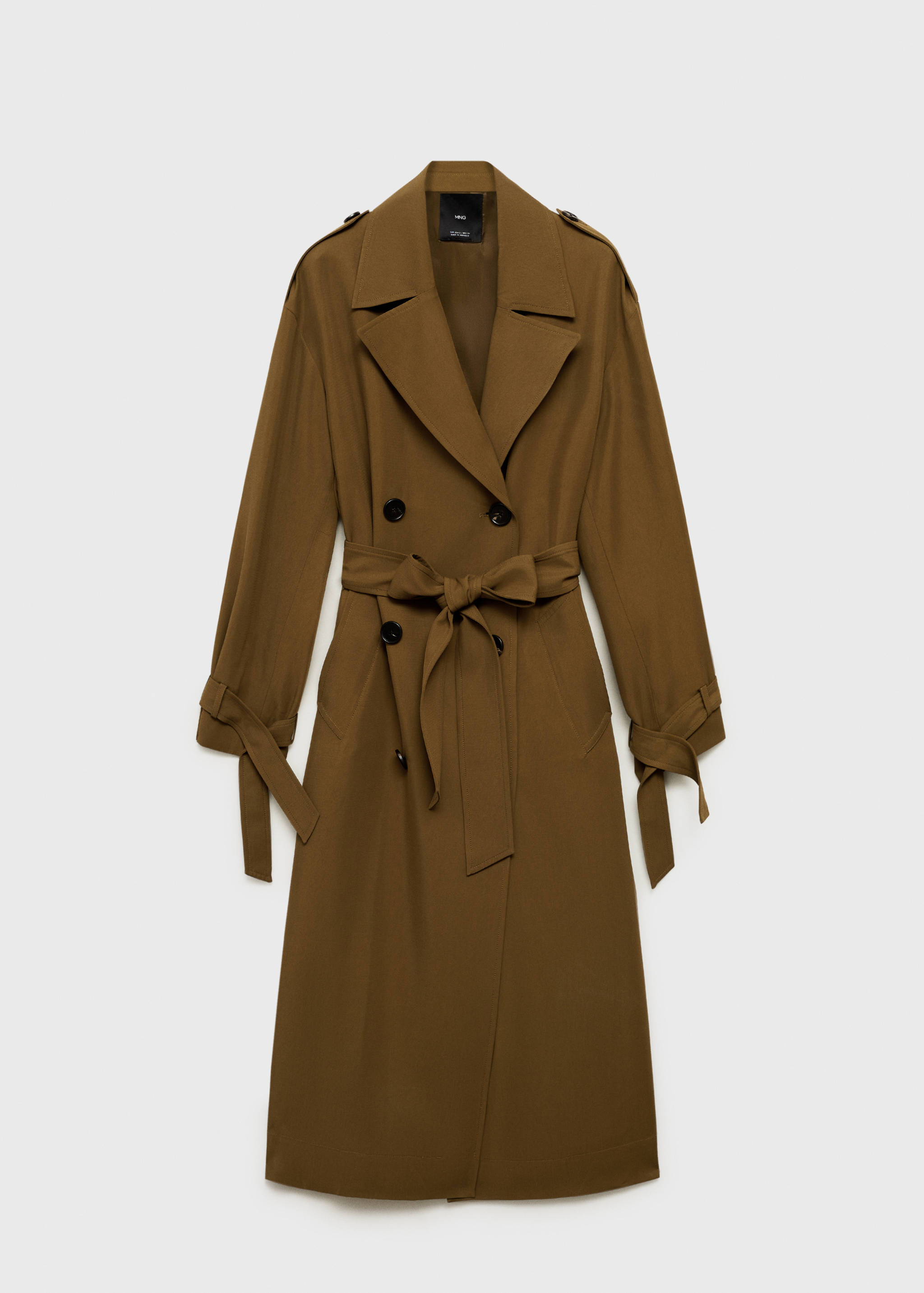 Oversized long lyocell trench coat - Article without model
