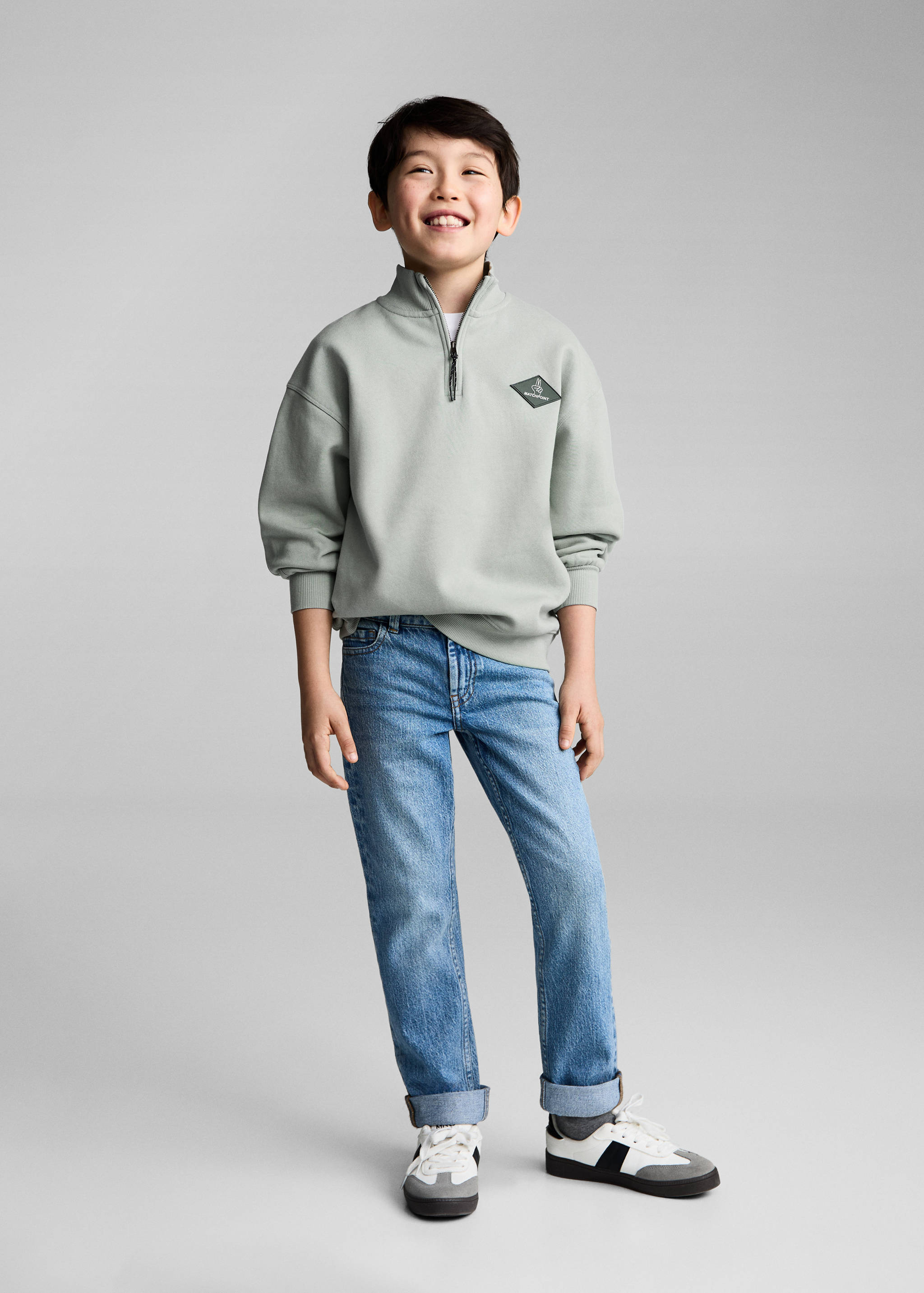 Sudadera algodón cremallera - Plano general