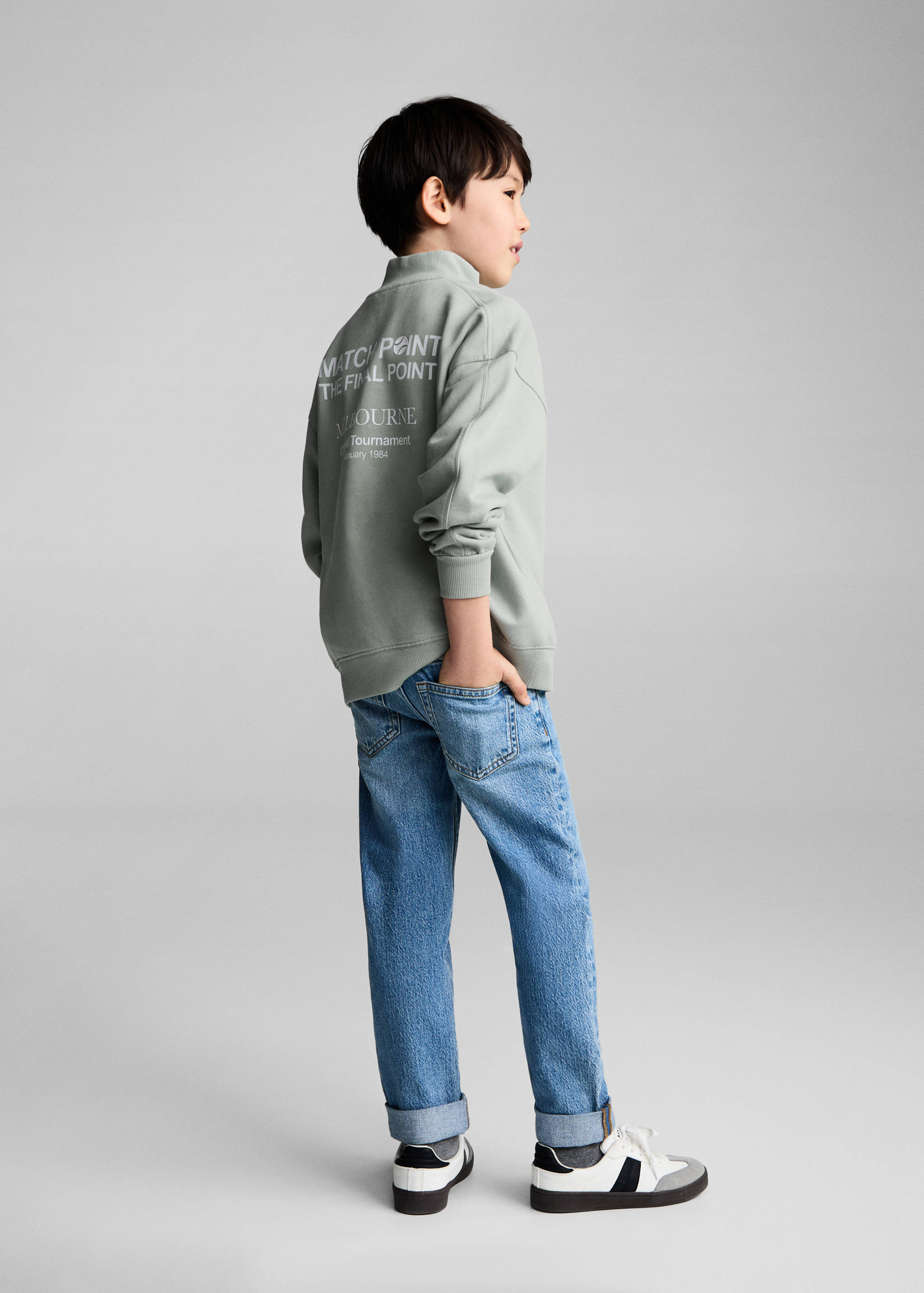 Sudadera algodón cremallera - Reverso del artículo