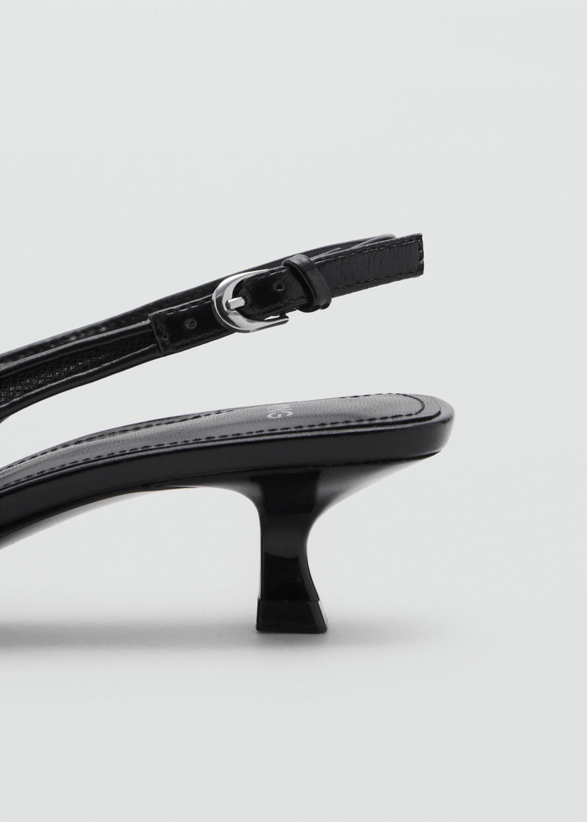 스팽글 자수 메시 키튼 힐 슈즈 - 상품 내역: 2