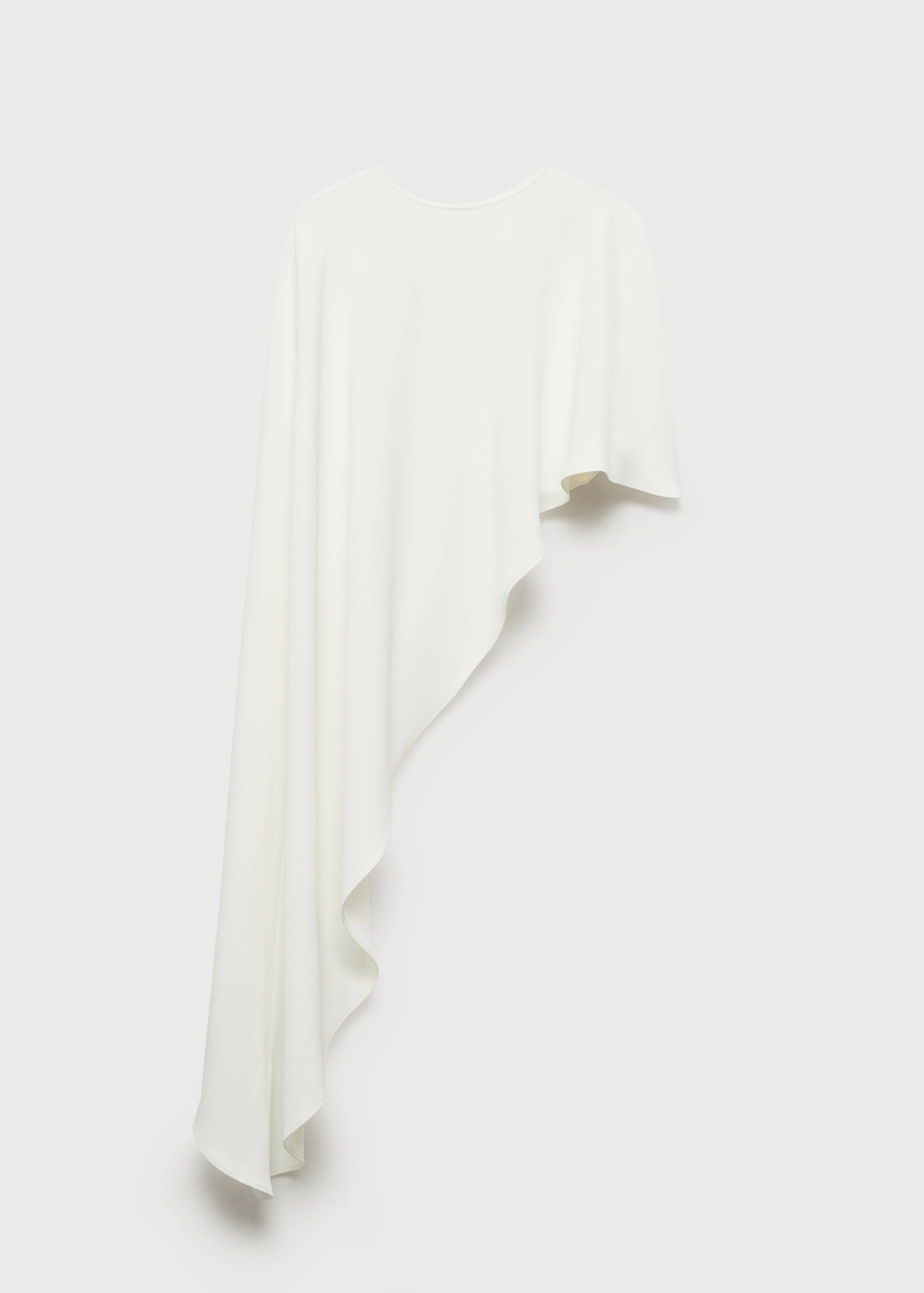 Asymmetrical round-neck cape - Article without model