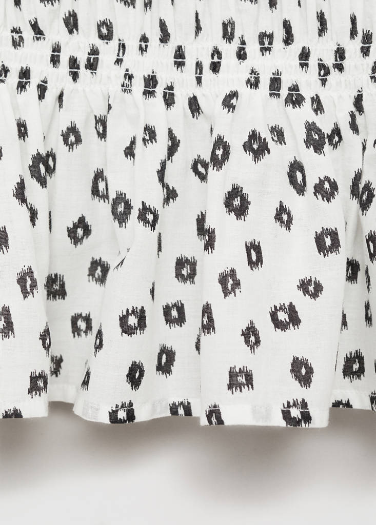 Ruffles printed blouse — Off White