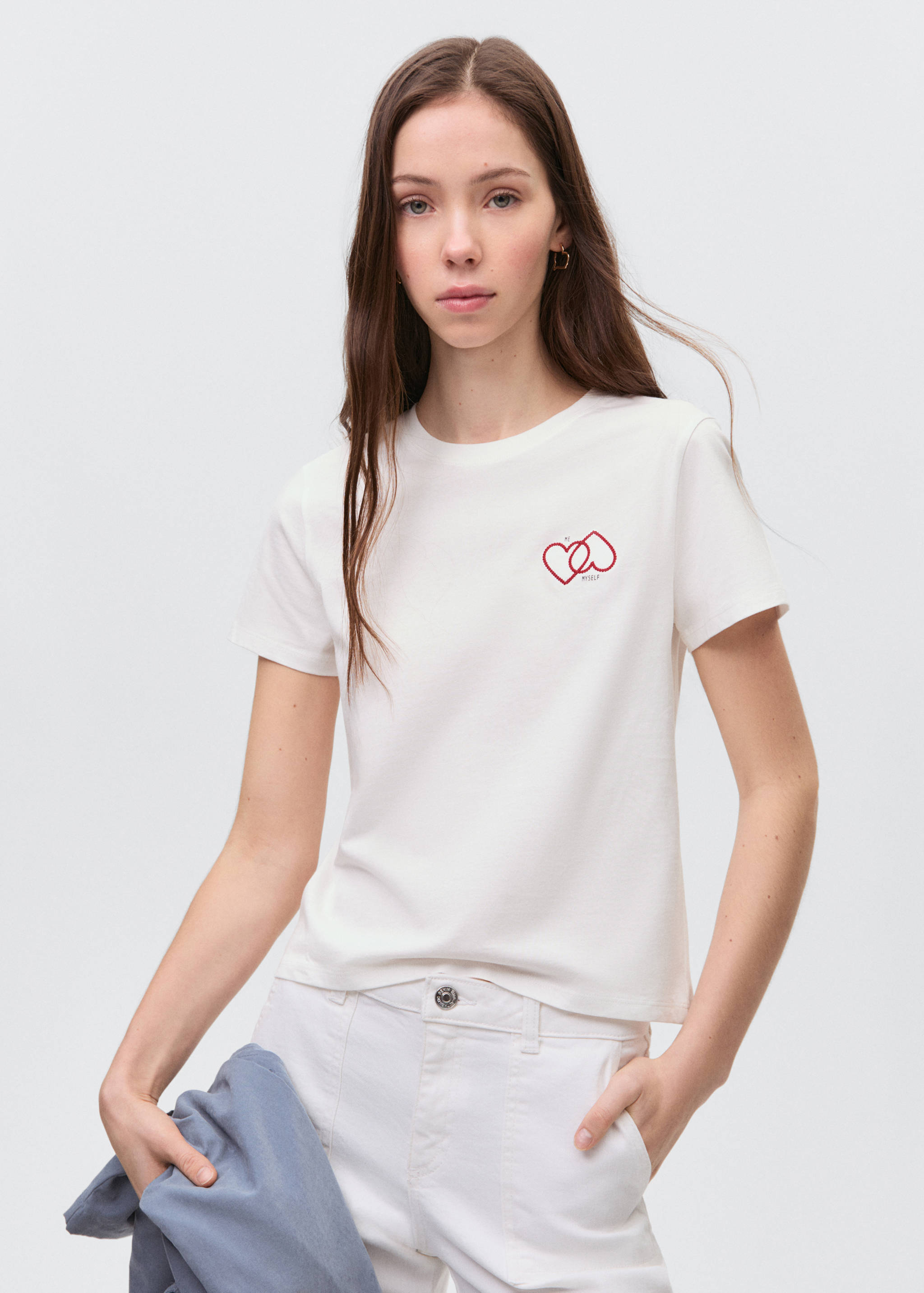 Heart print T-shirt - Medium plane