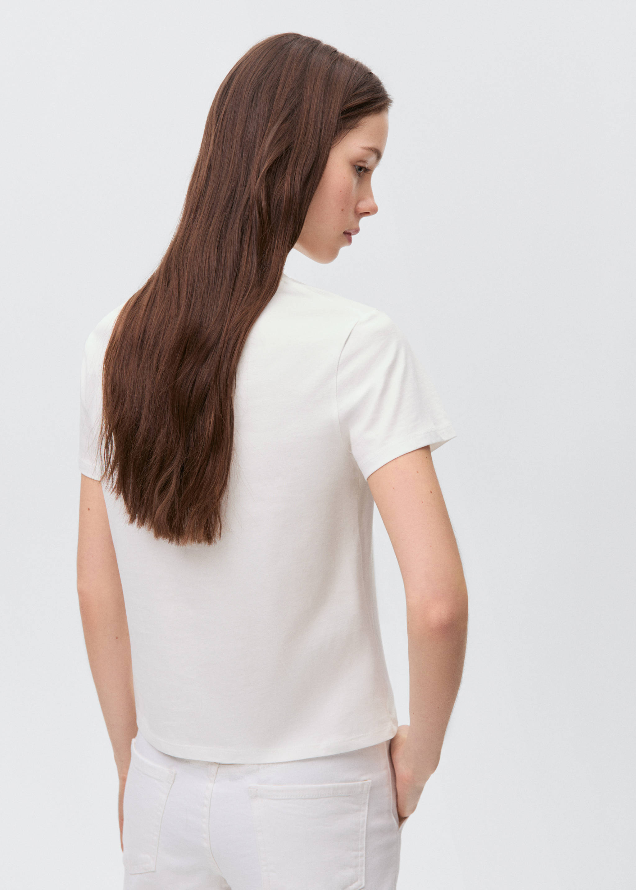 Heart print T-shirt - Reverse of the article