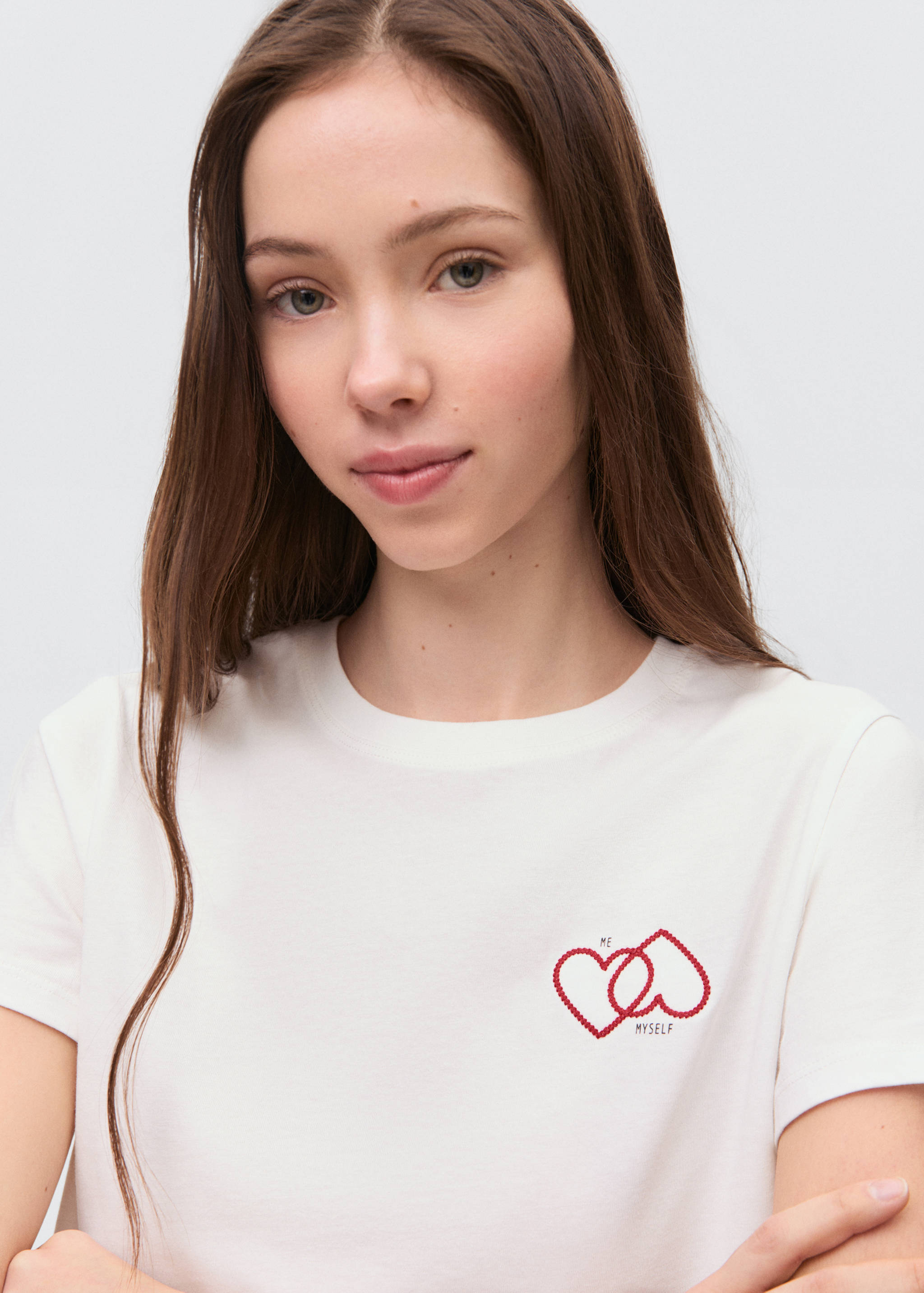 Heart print T-shirt - Details of the article 1