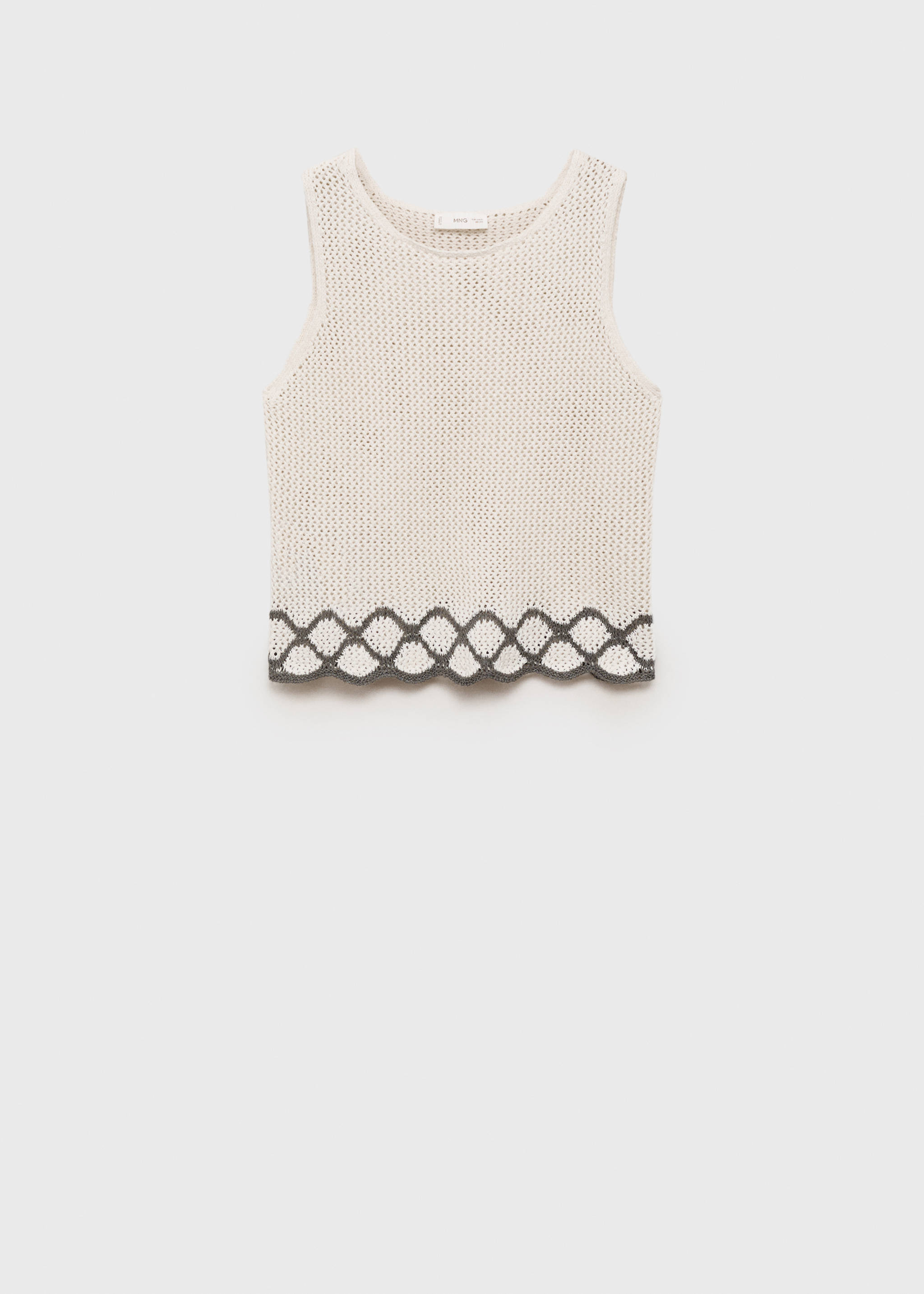 Stricktop mit Kontrastdetails - Artikel ohne Model