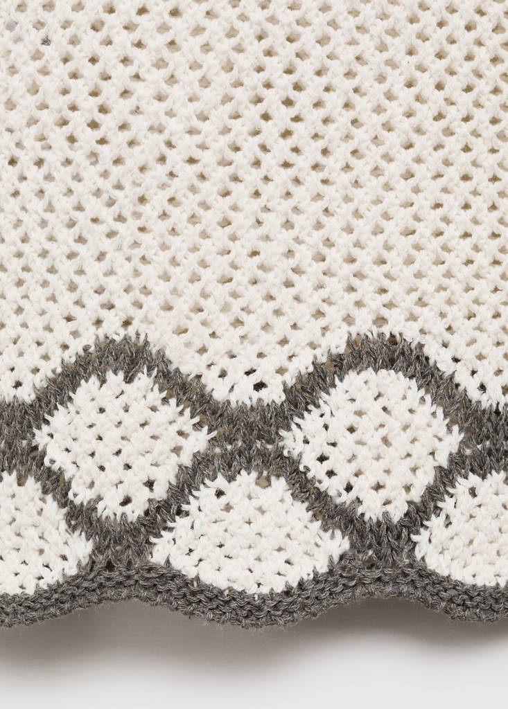 Knitted top with contrast details — Off White
