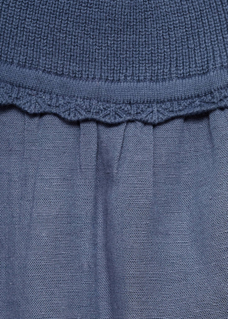 V-neck knit top — Dark Navy