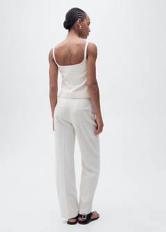 Suit waistcoat with open back — Ecru 3