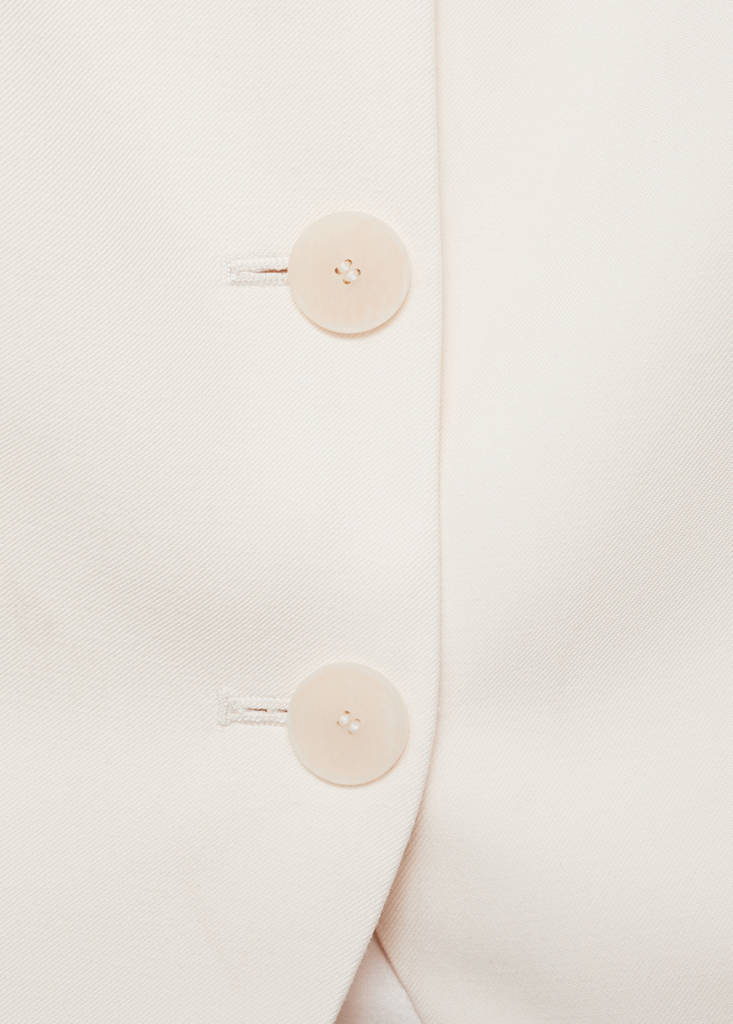 Suit waistcoat with open back — Ecru