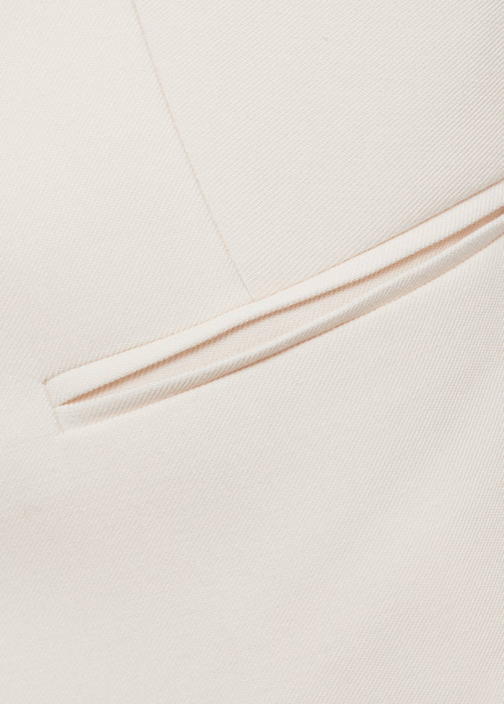 Suit waistcoat with open back — Ecru