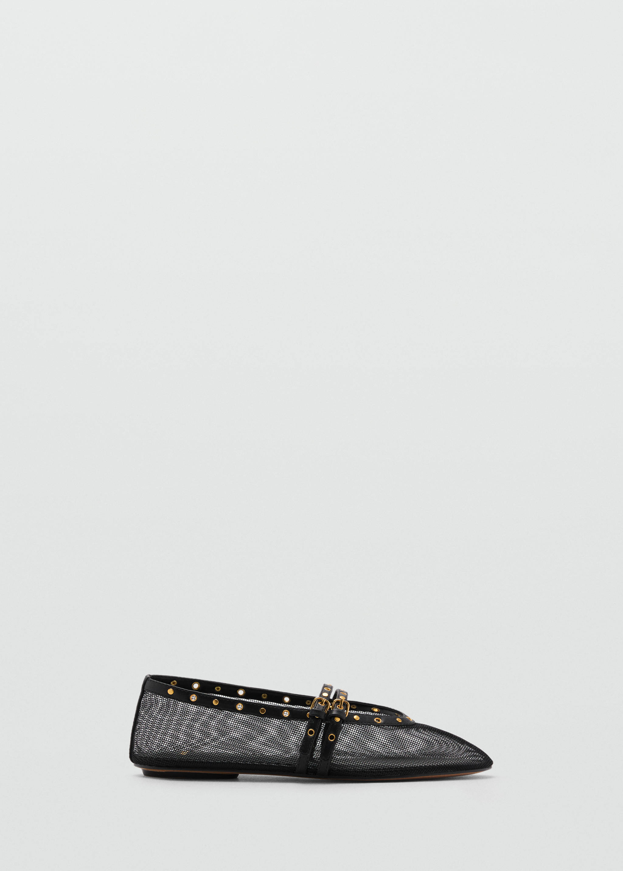 Mesh ballet flats with die-cut details - Article without model