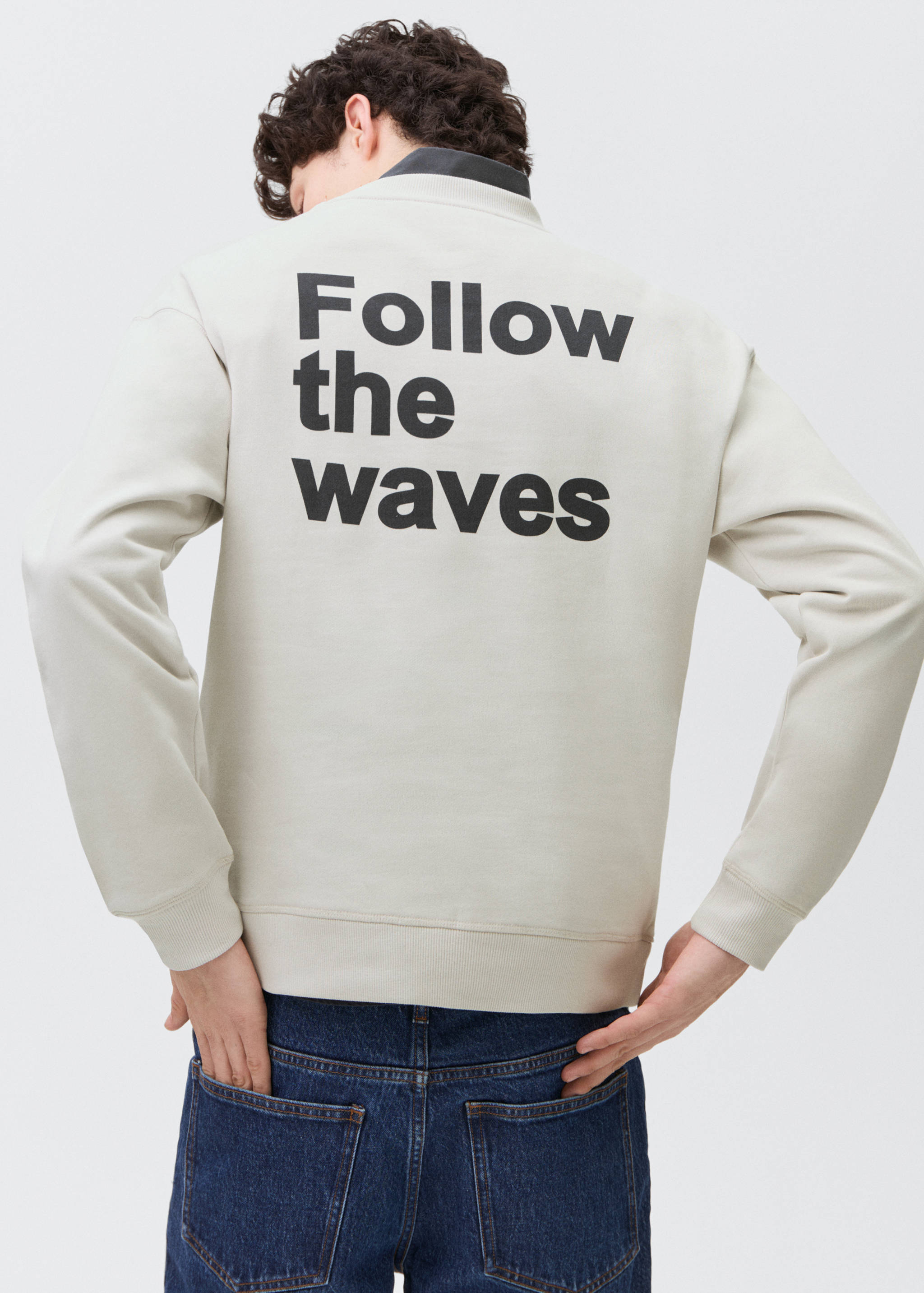 Sudadera algodón estampada - Reverso del artículo
