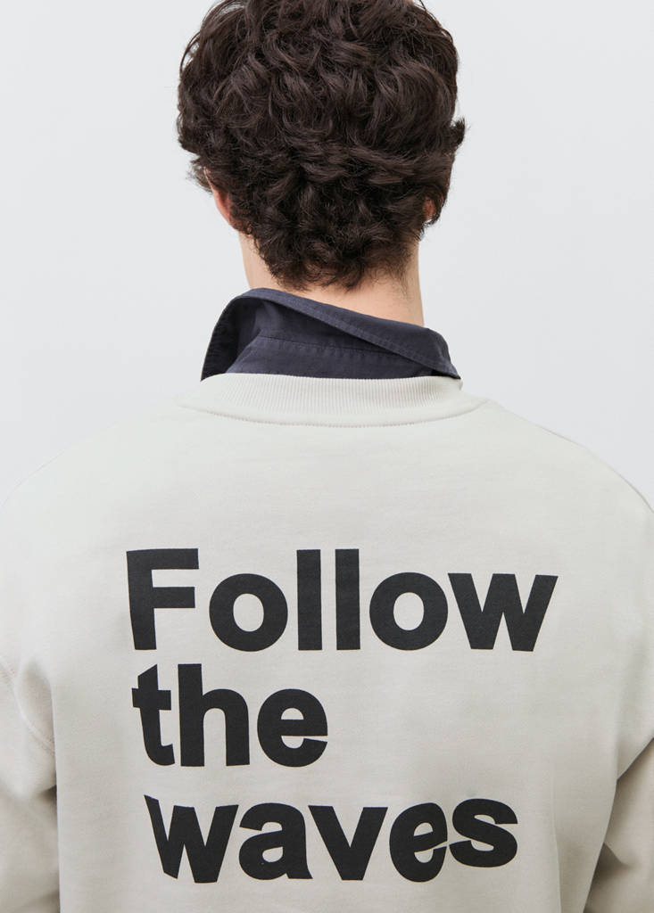 Printed cotton sweatshirt — Grey