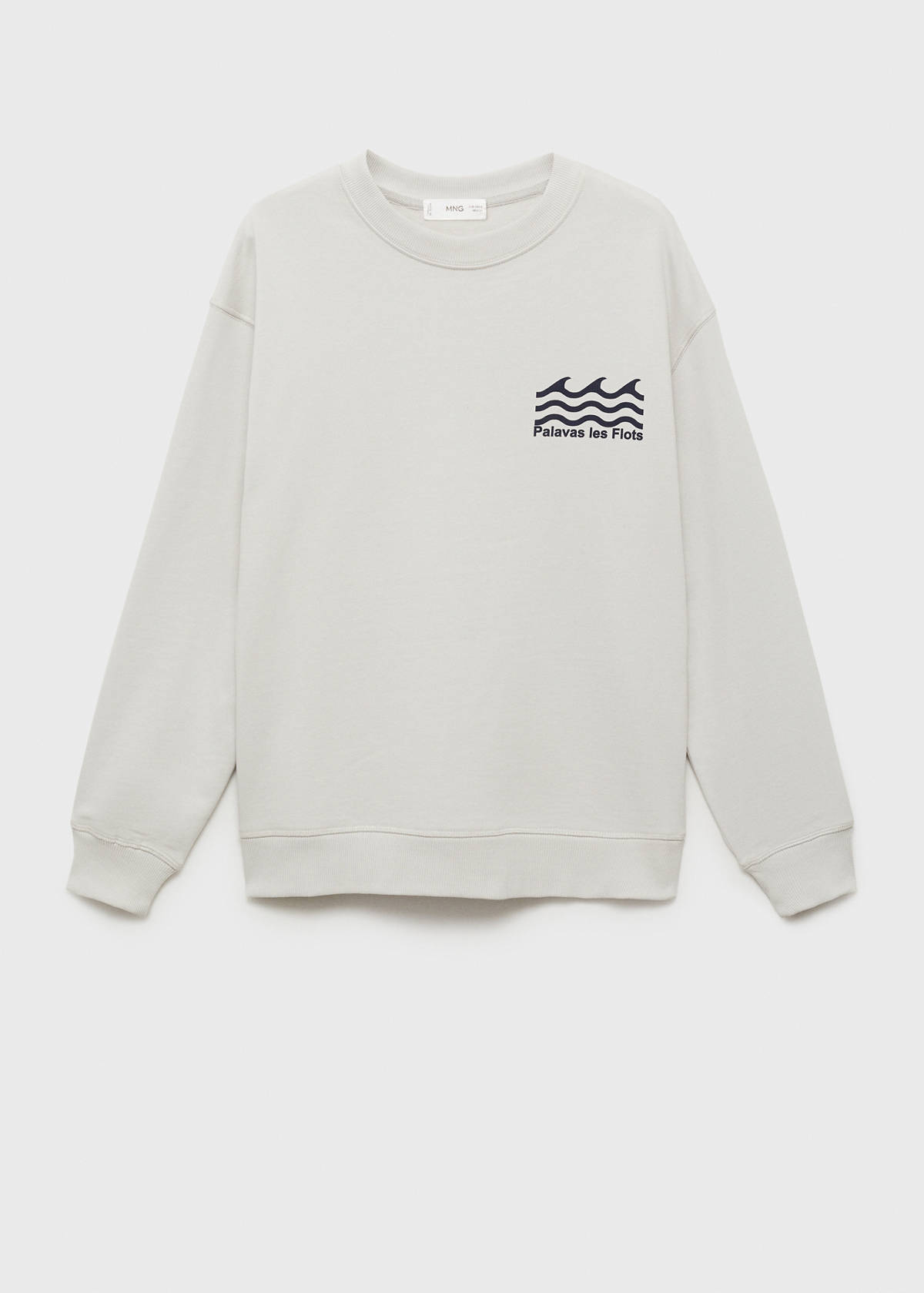 Printed cotton sweatshirt — Grey