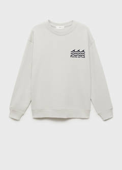 Printed cotton sweatshirt — Grey 3
