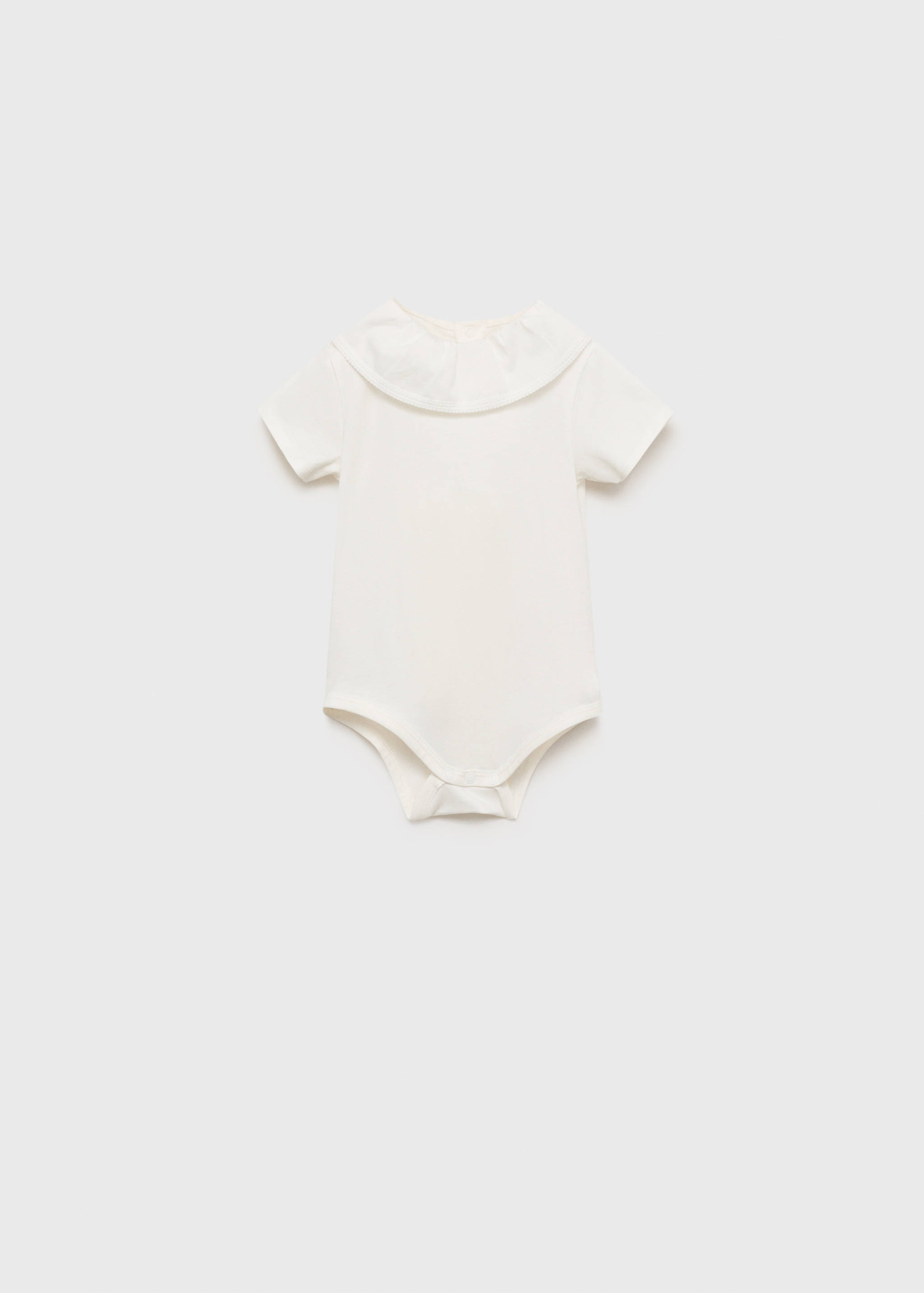 Cotton bodysuit with Peter Pan collar - Article without model