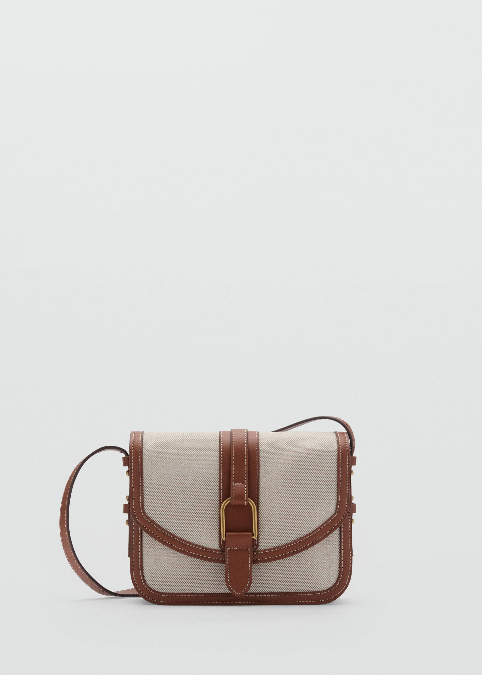 Contrasting canvas shoulder bag - Article without model