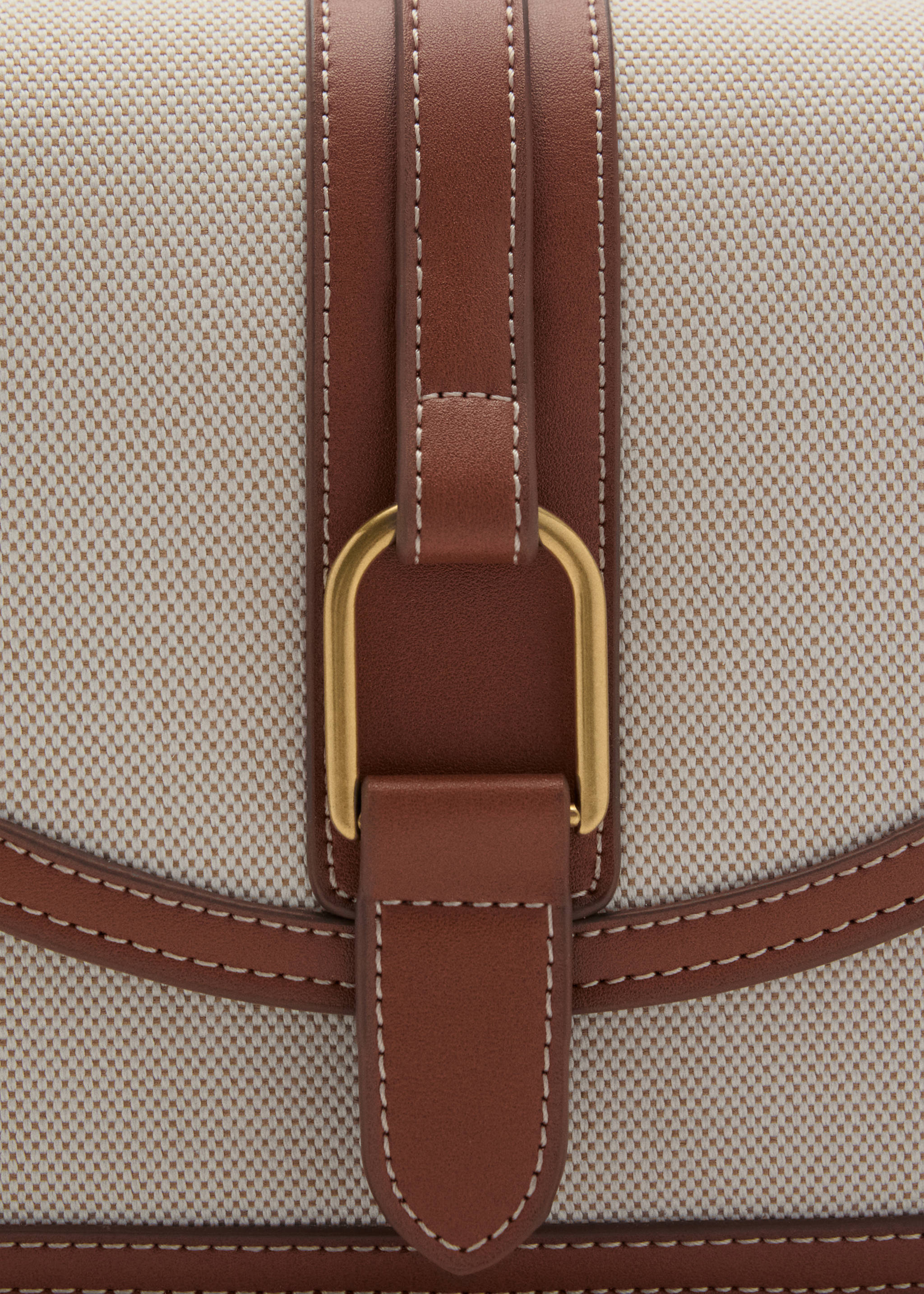 Contrasting canvas shoulder bag - Details of the article 1