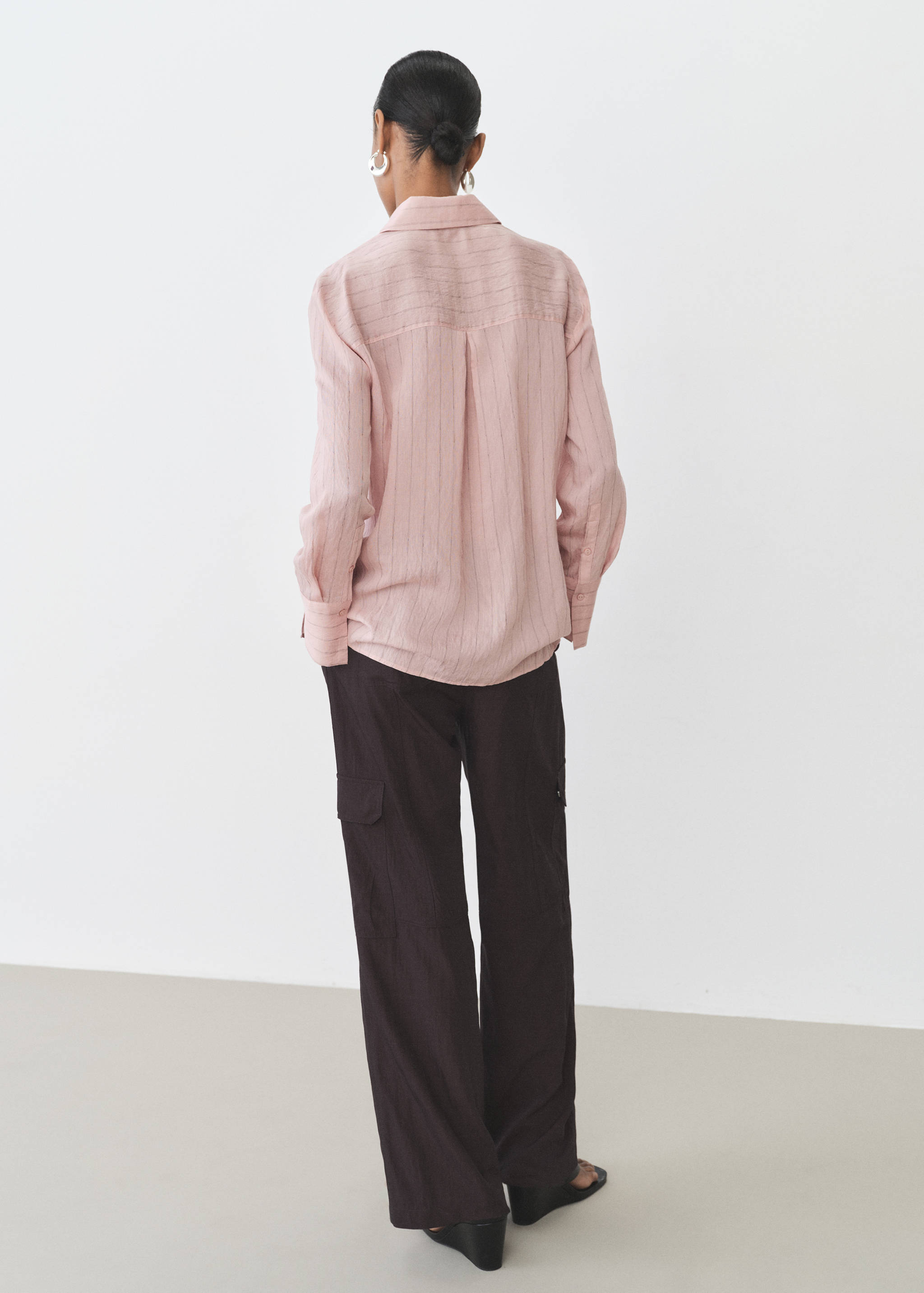 Stripe-print shirt - Reverse of the article