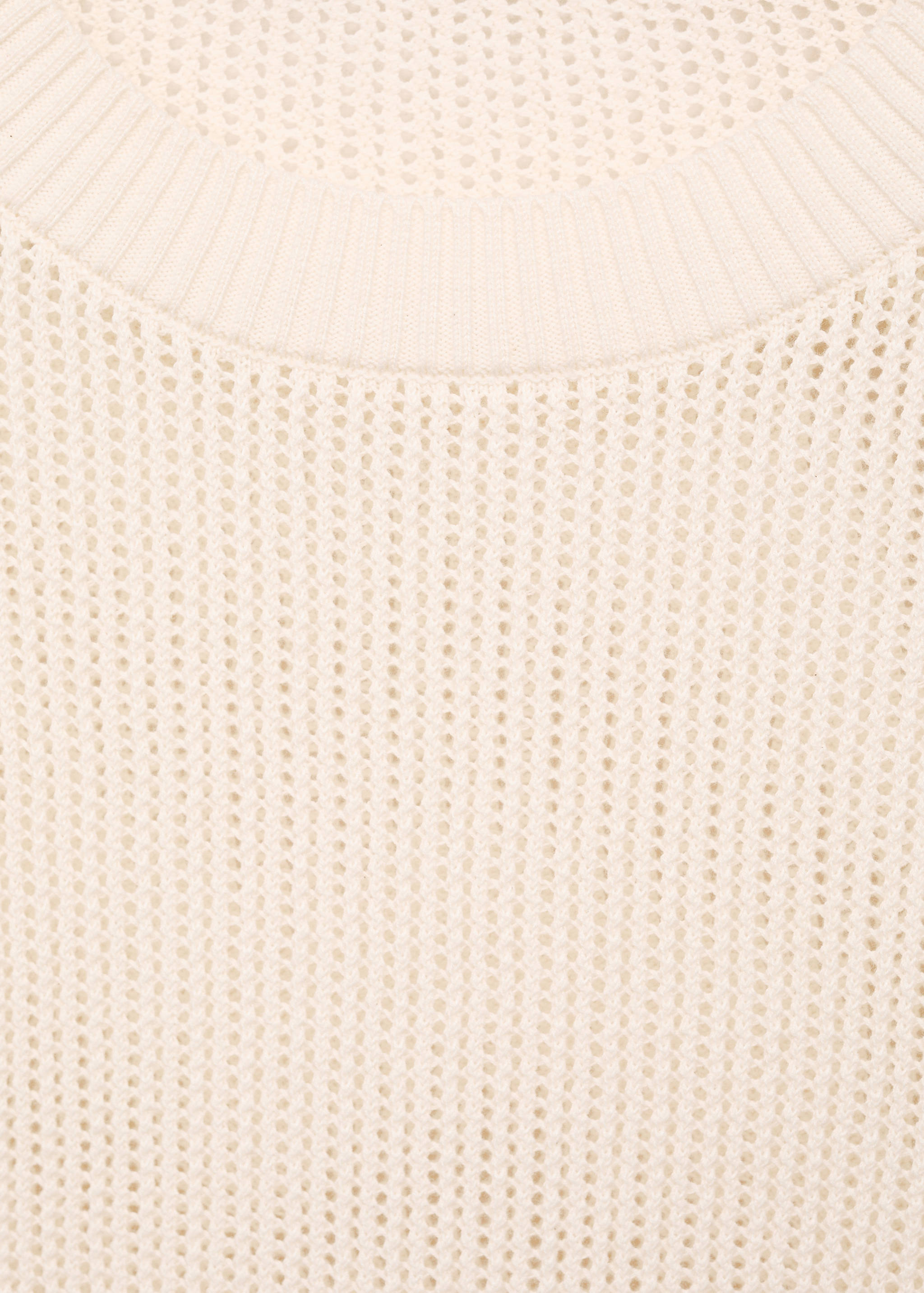 Short-sleeved knitted sweater with lace accents - Details of the article 8
