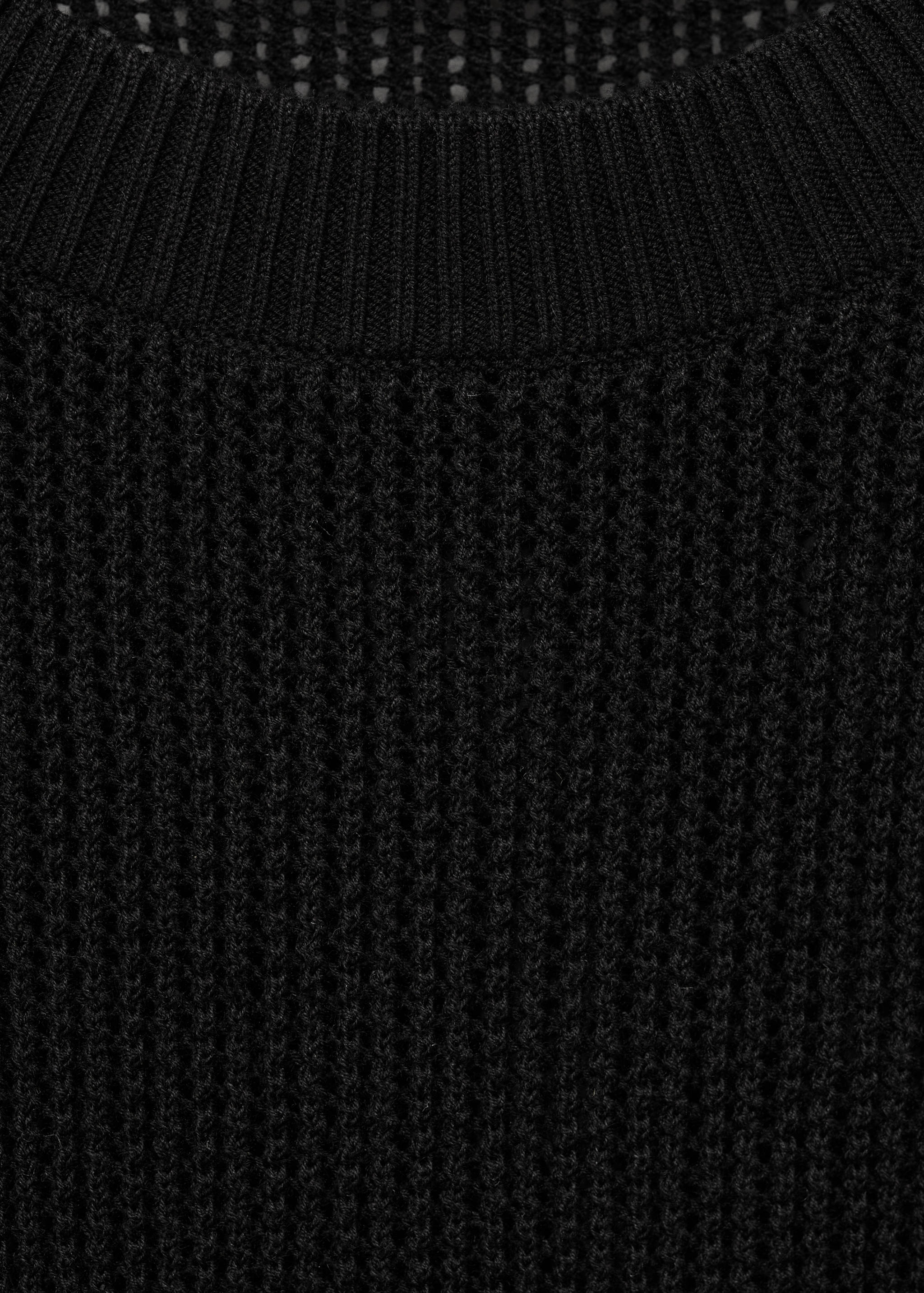 Short-sleeved knitted sweater with lace accents - Details of the article 8