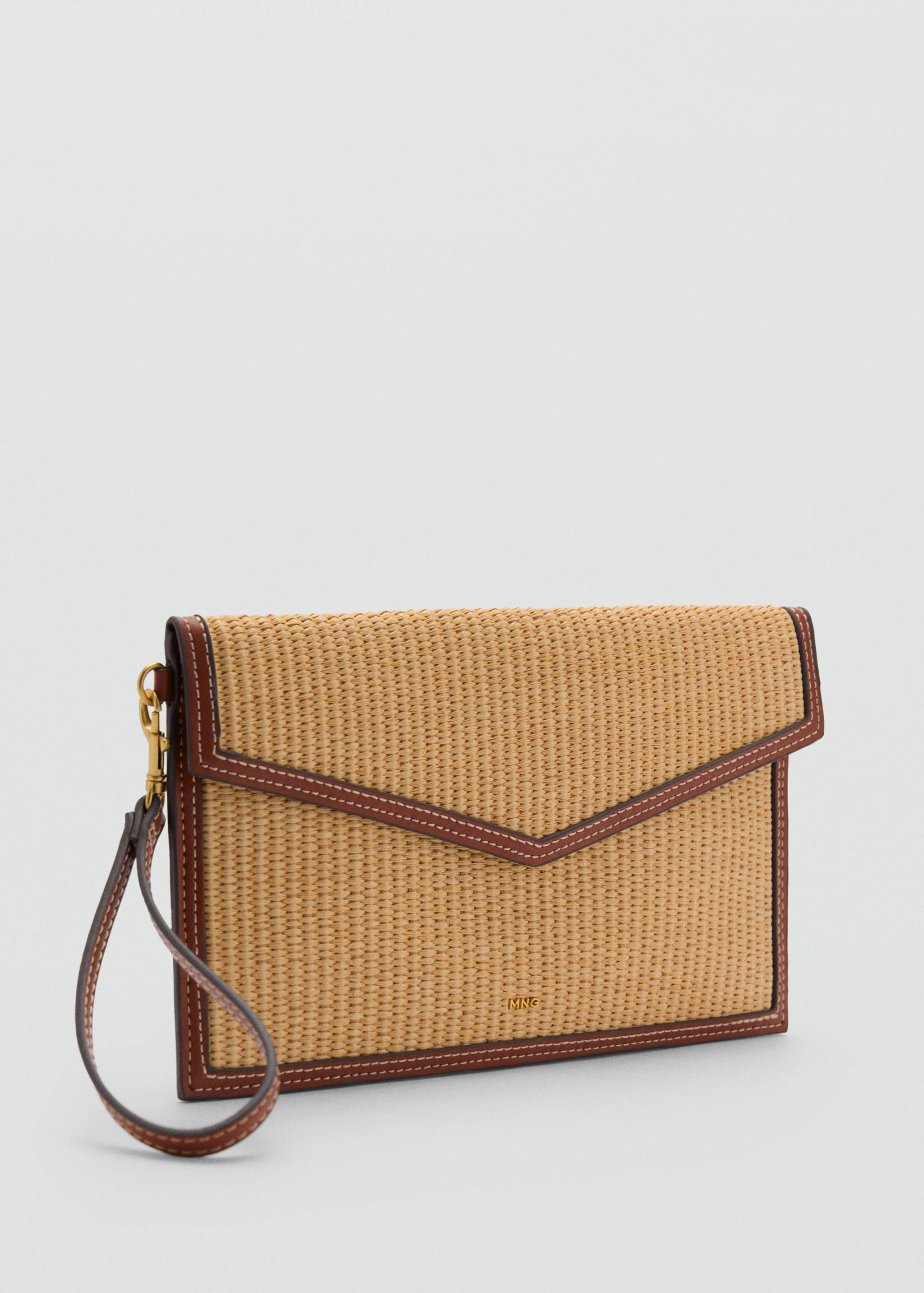 Raffia effect clutch - Medium plane