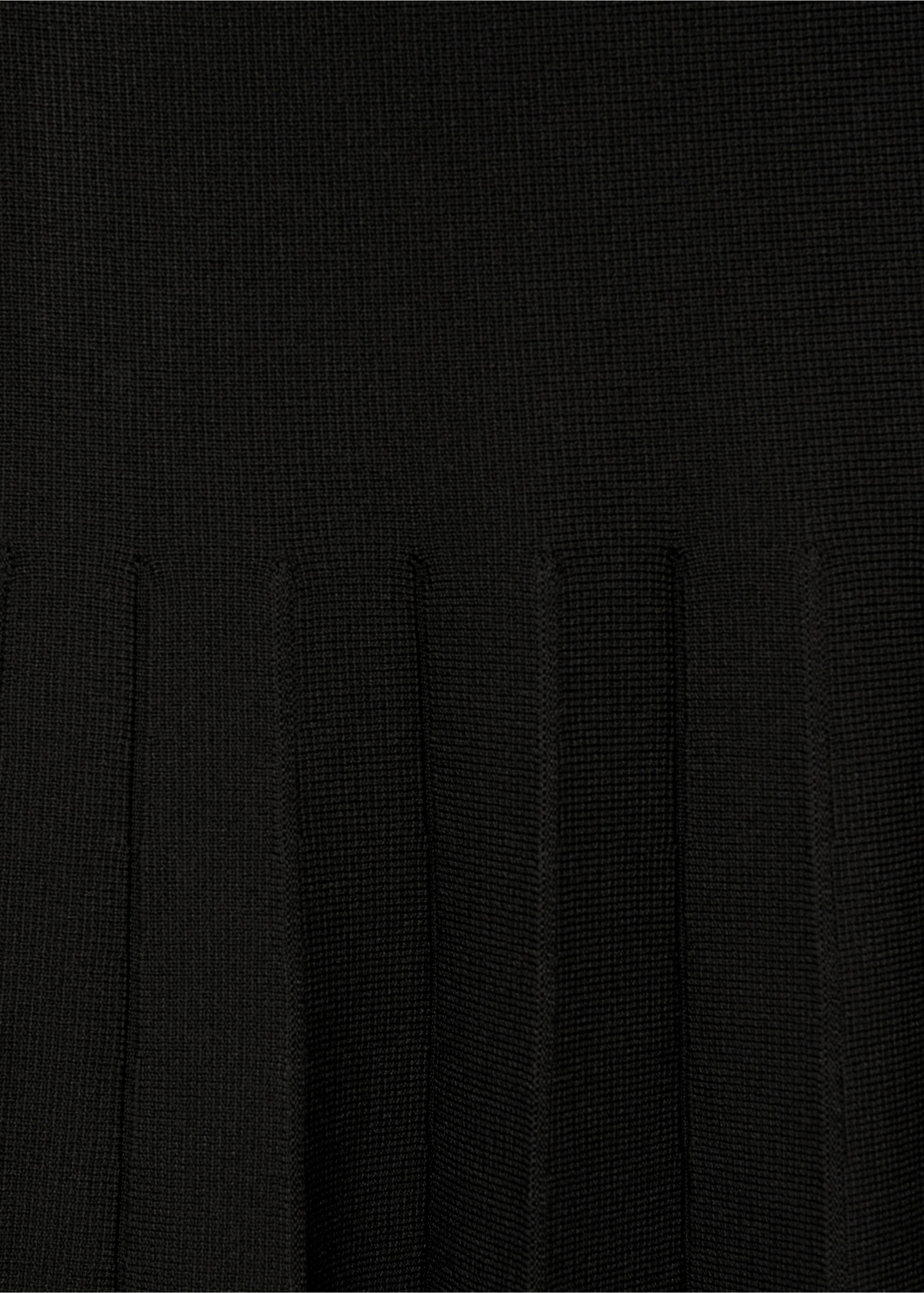 Strapless flared knitted dress - Details of the article 8, Black. Ref: 87035763-00.