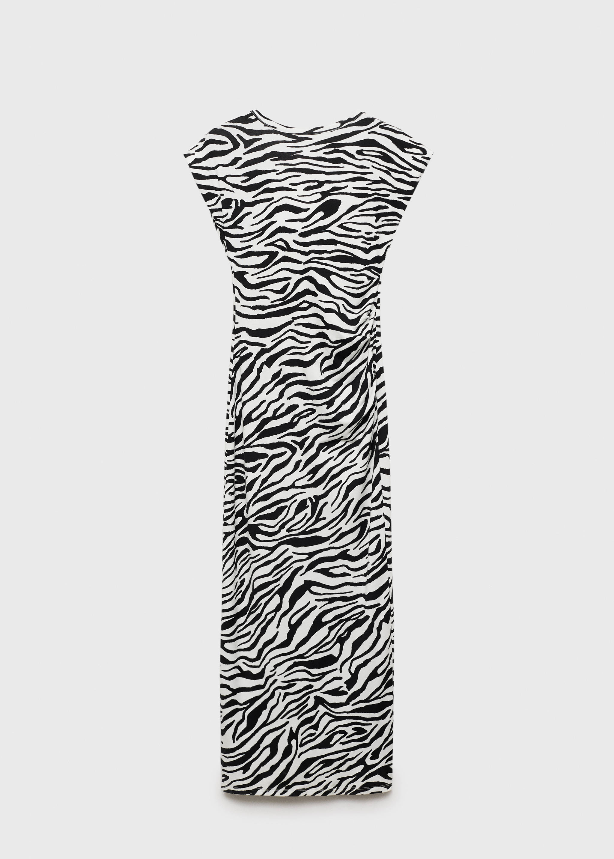 Zebra-print fitted midi-dress - Article without model