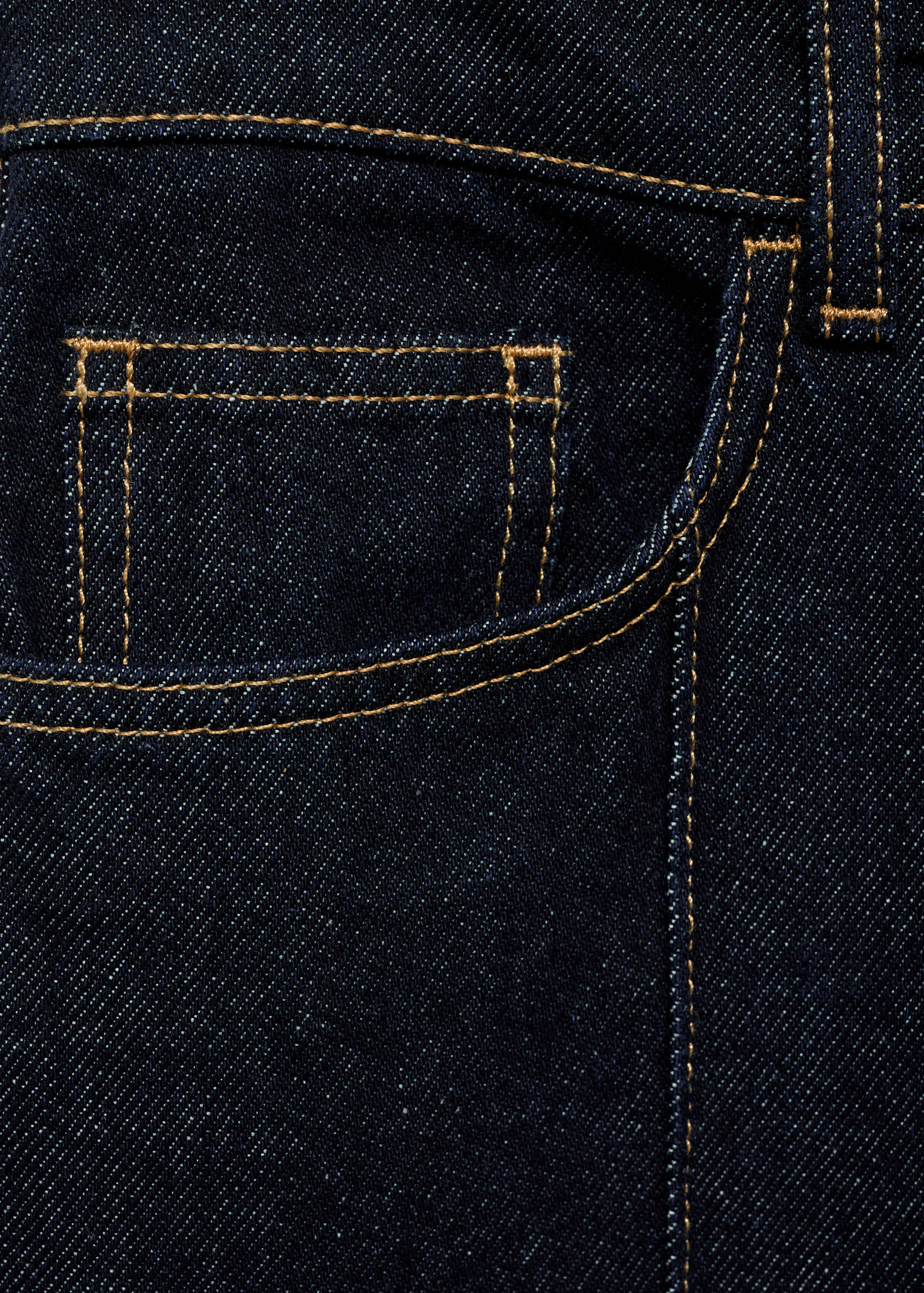 Wide leg cropped jeans with seam detail - Details of the article 0